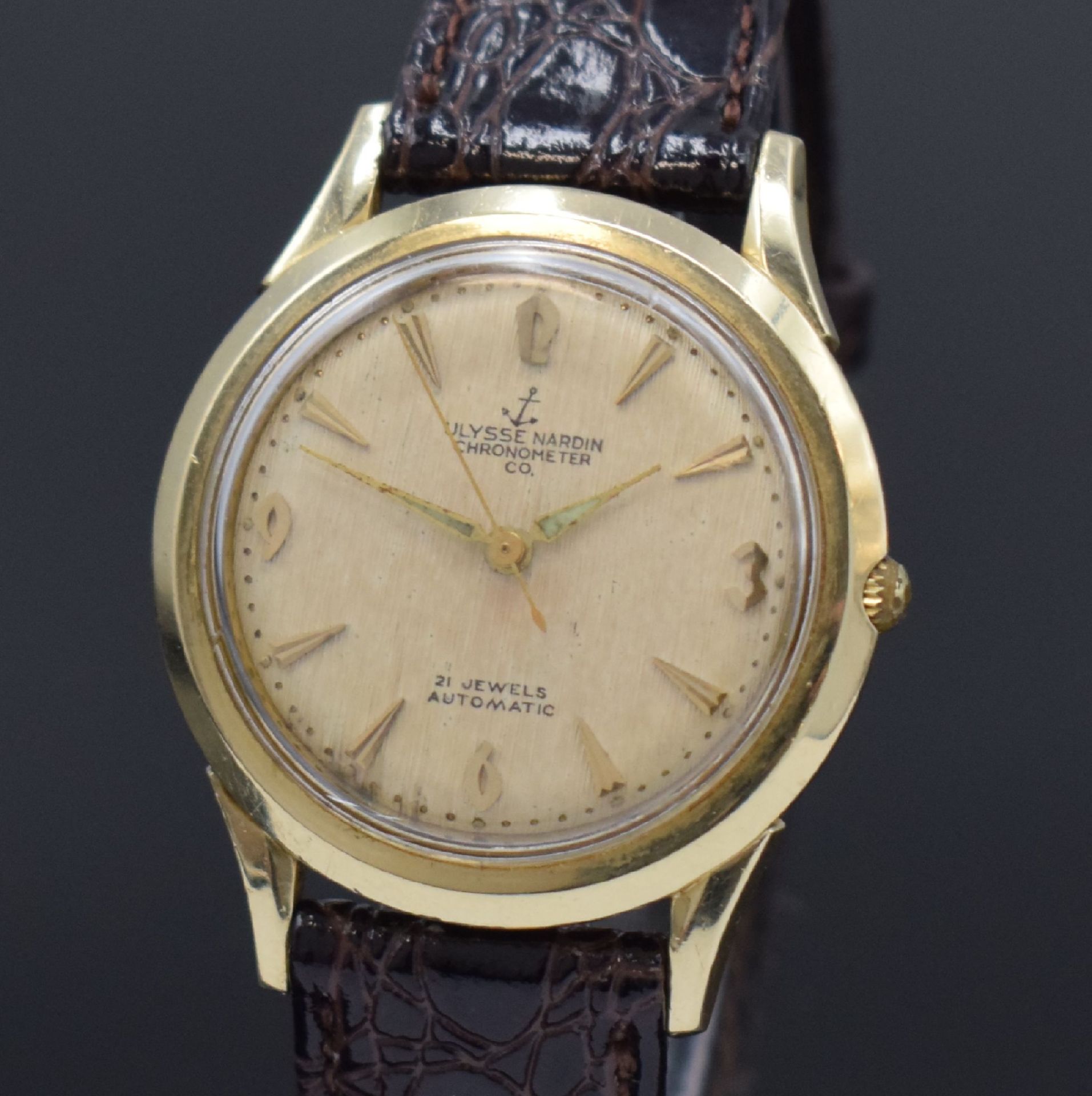 ULYSSE NARDIN Chronometer Herrenarmbanduhr in GG 585/000, - Image 2 of 7