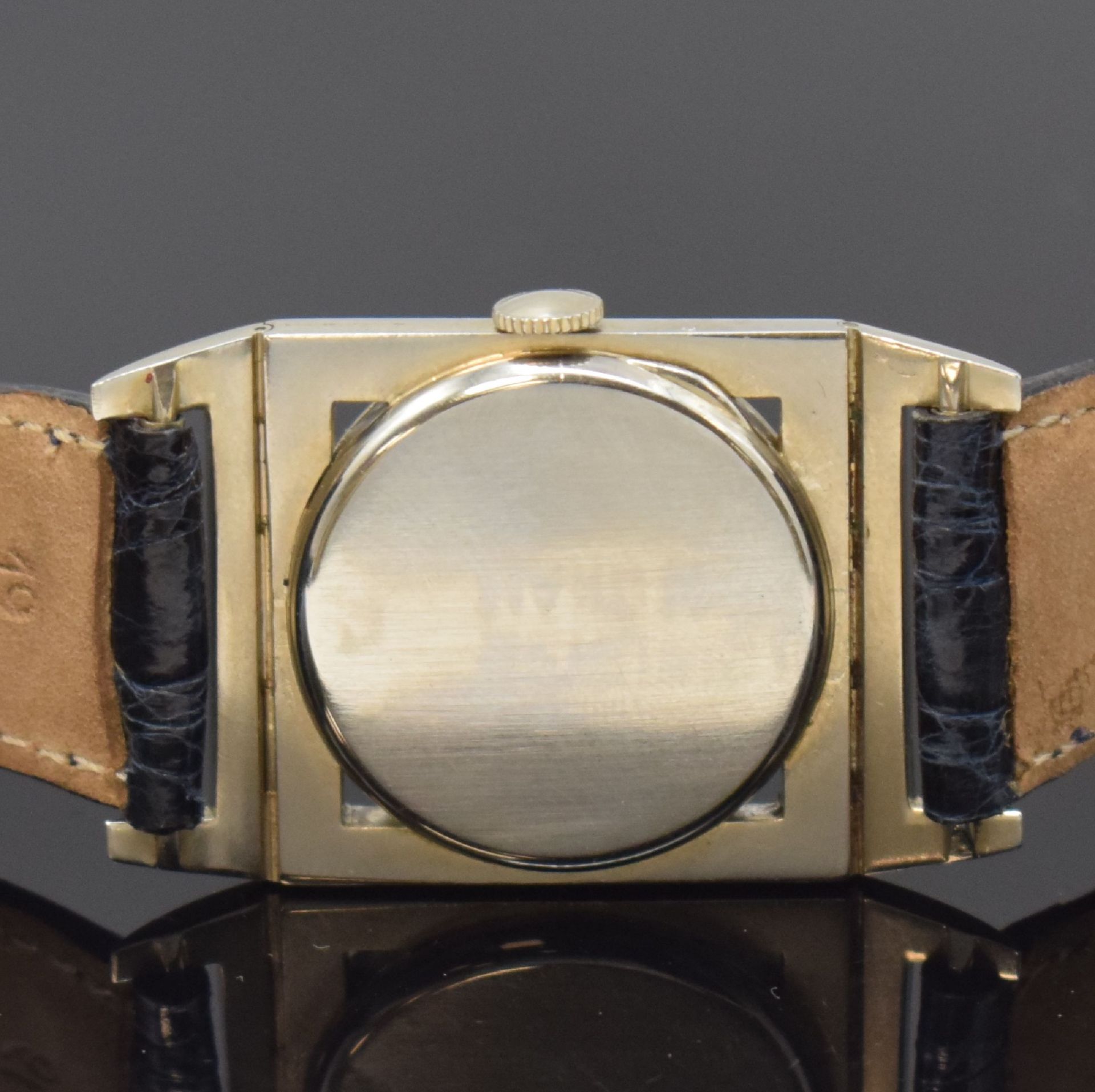 PAUL DITISHEIM seltene rechteckige Armbanduhr in 18k - Bild 4 aus 6