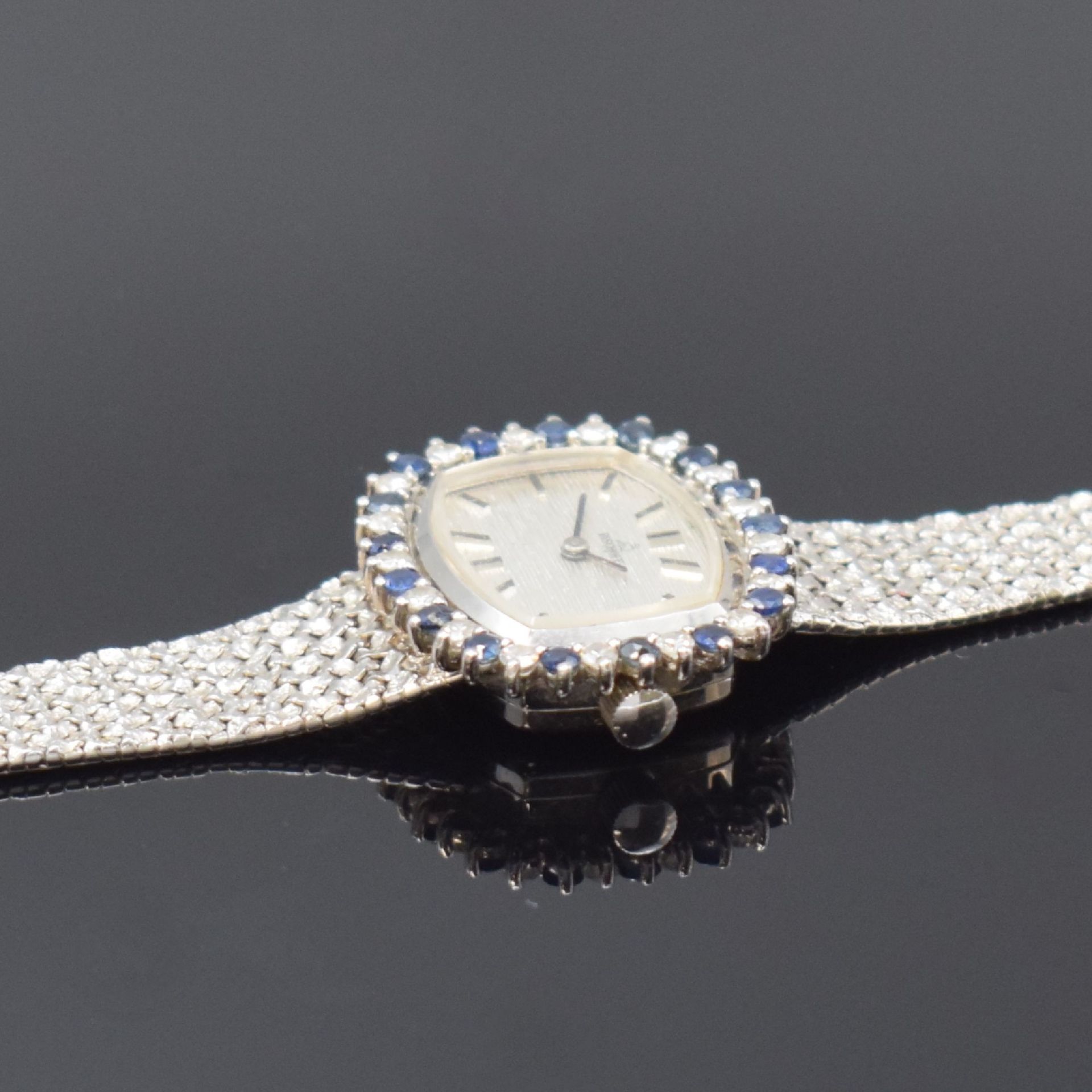 BISCHOFF Damenarmbanduhr in WG 585/000 mit Diamanten und - Image 3 of 5