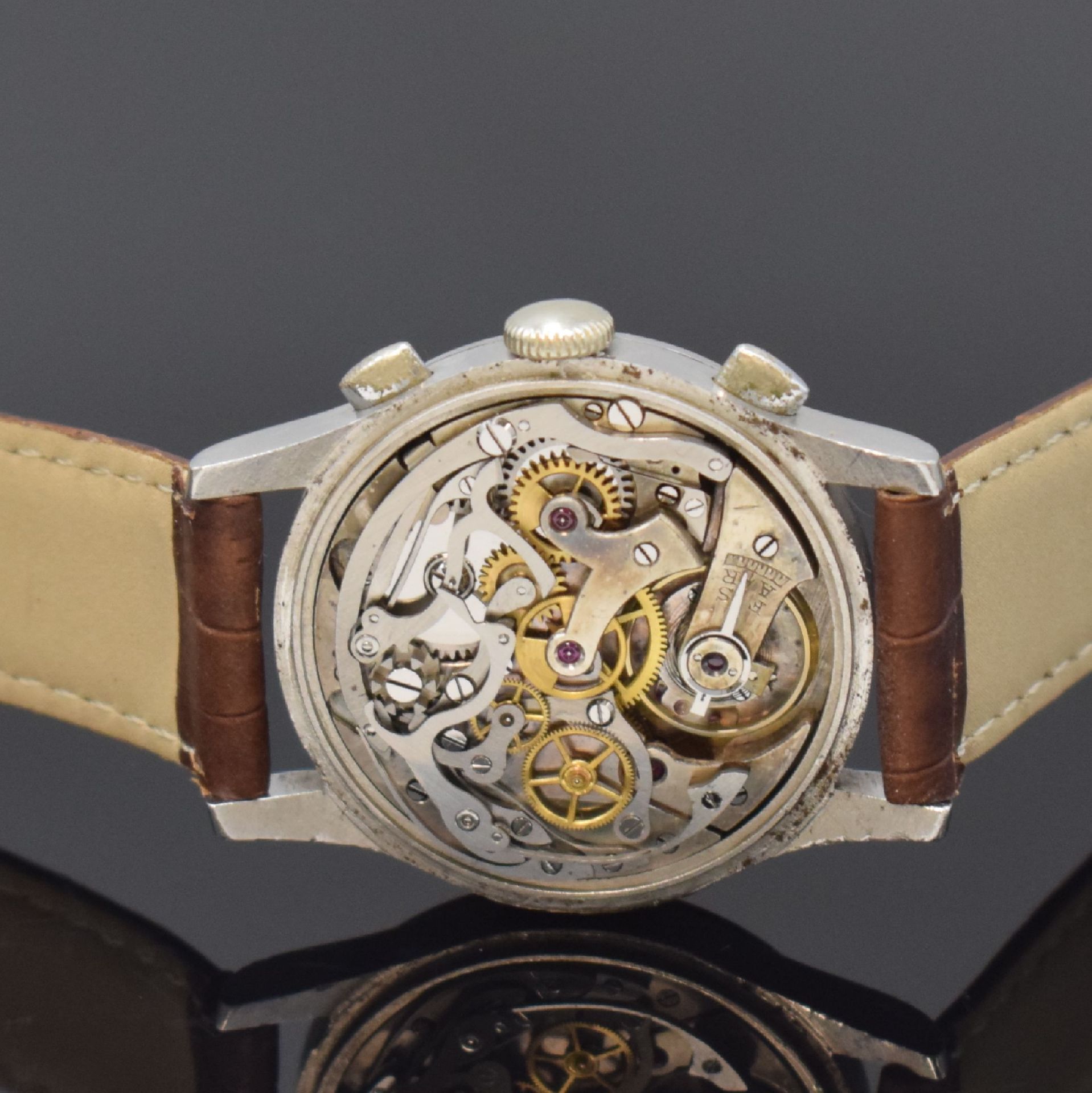 MINERVA Kaliber 13-20 Herrenarmbanduhr mit Chronograph in - Image 5 of 6