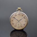 ZENITH offene Taschenuhr in Silber, Schweiz um 1900,