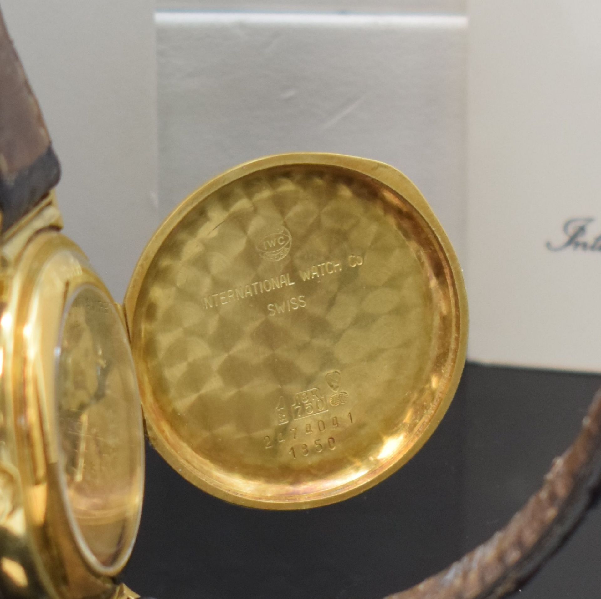 IWC Da Vinci Herrenarmbanduhr Referenz 1850 in GG 750/000, - Image 6 of 8