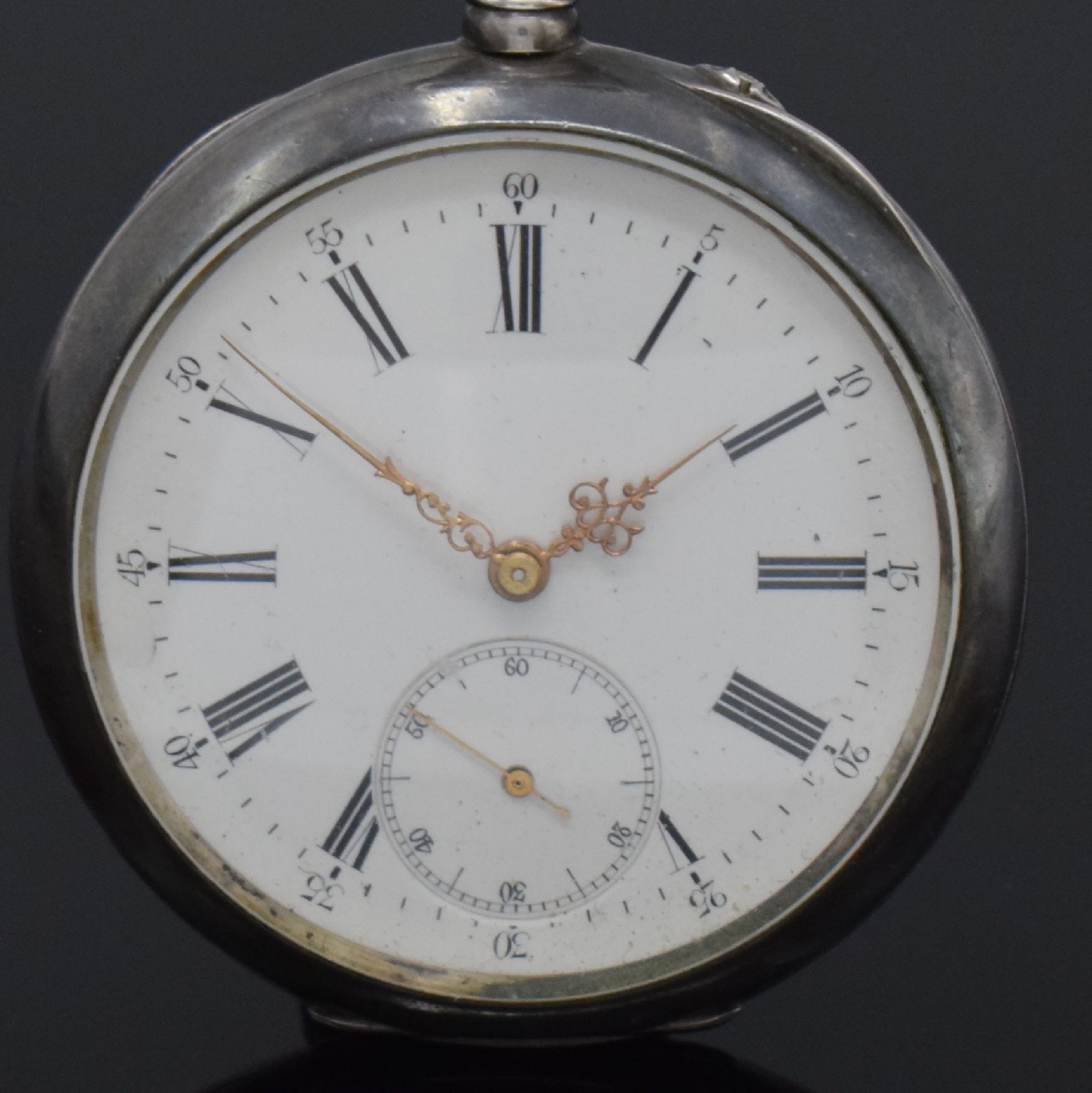 IWC Offene Taschenuhr in 800er Silber,  Schweiz um 1900, - Bild 2 aus 9