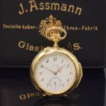 J. ASSMANN Glashütte offene Taschenuhr mit