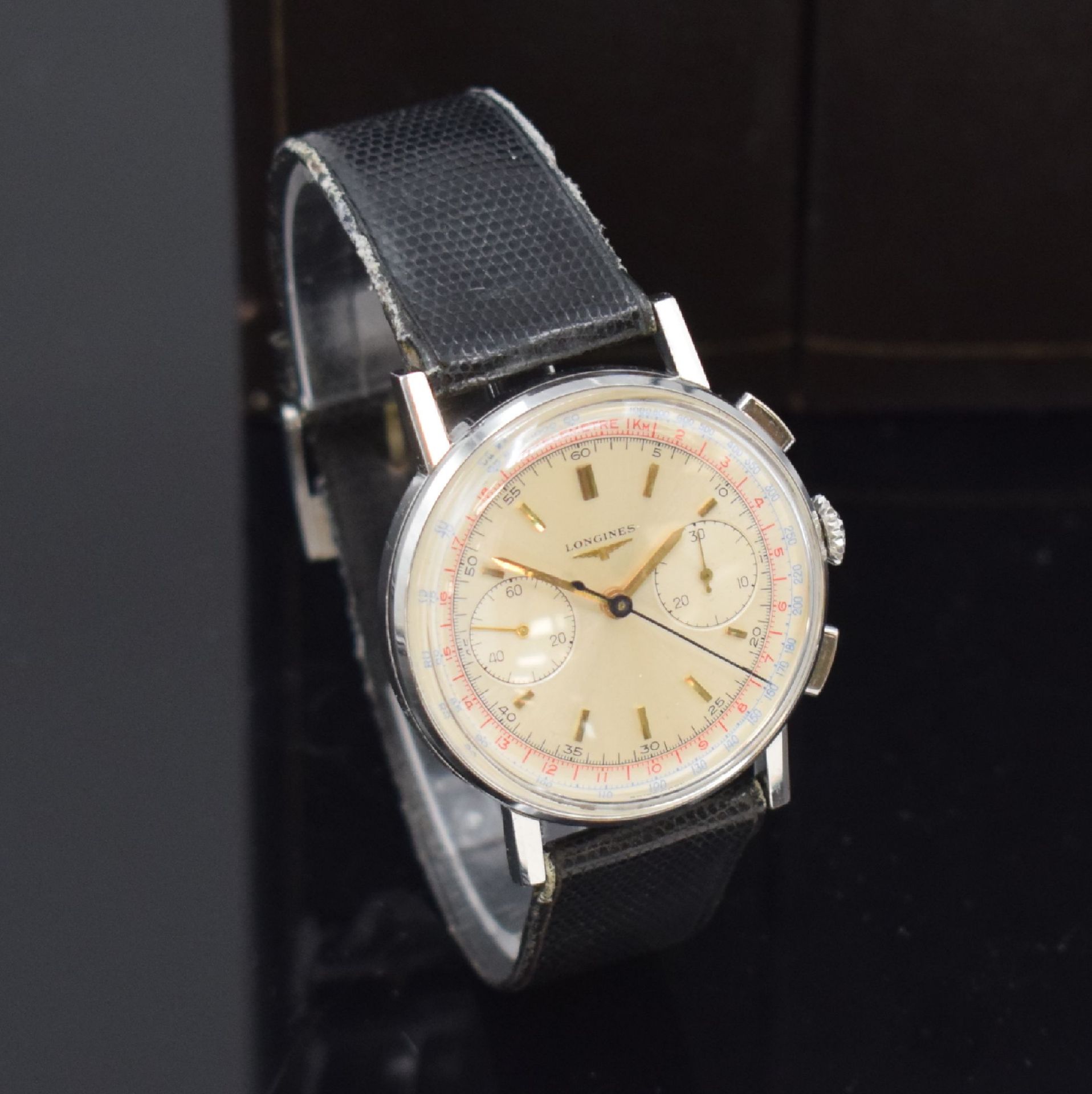 LONGINES Flyback-Schaltradchronograph Referenz 7412, - Image 4 of 8