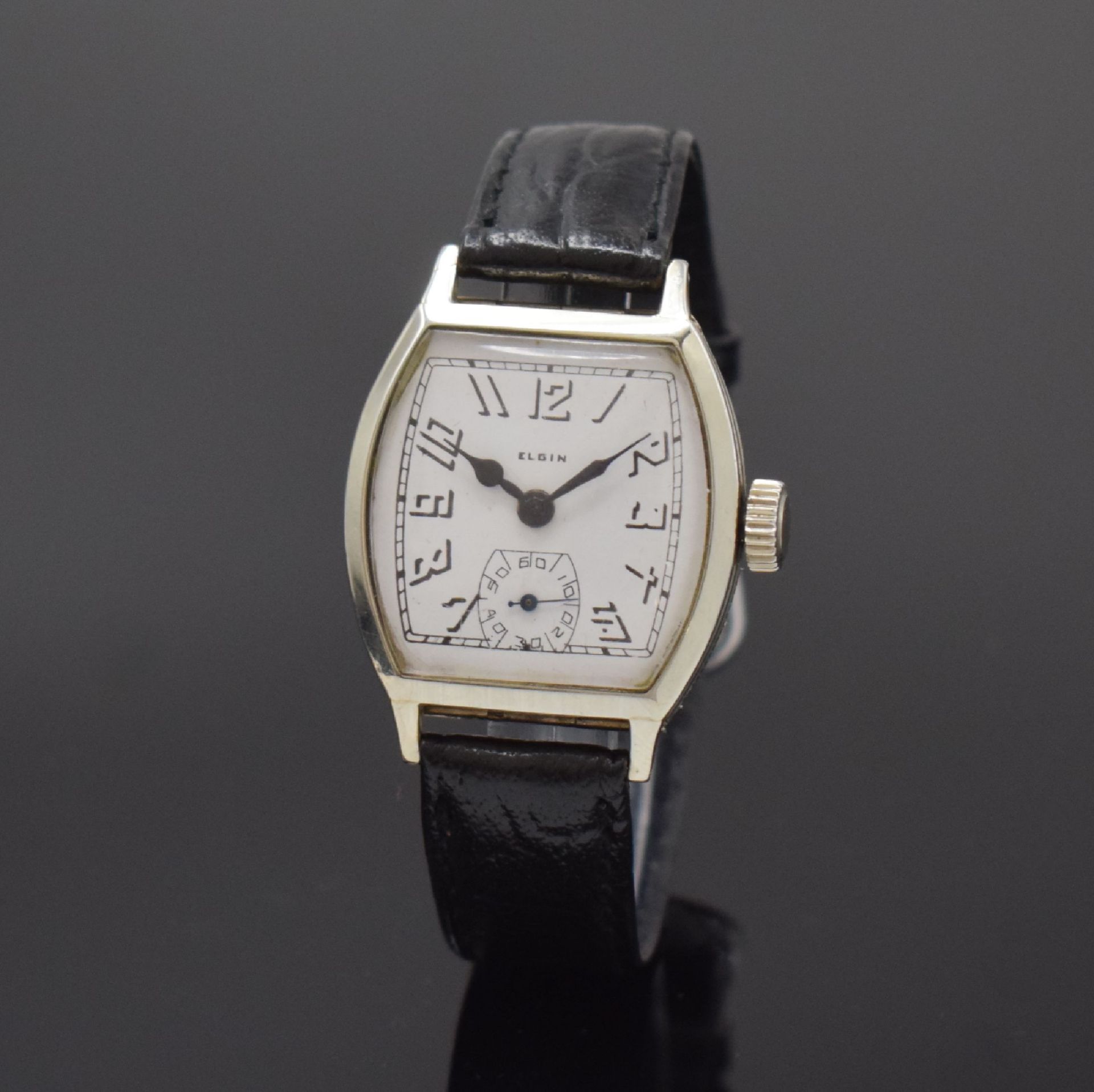 ELGIN Armbanduhr in 14k Weißgold,  USA um 1935,