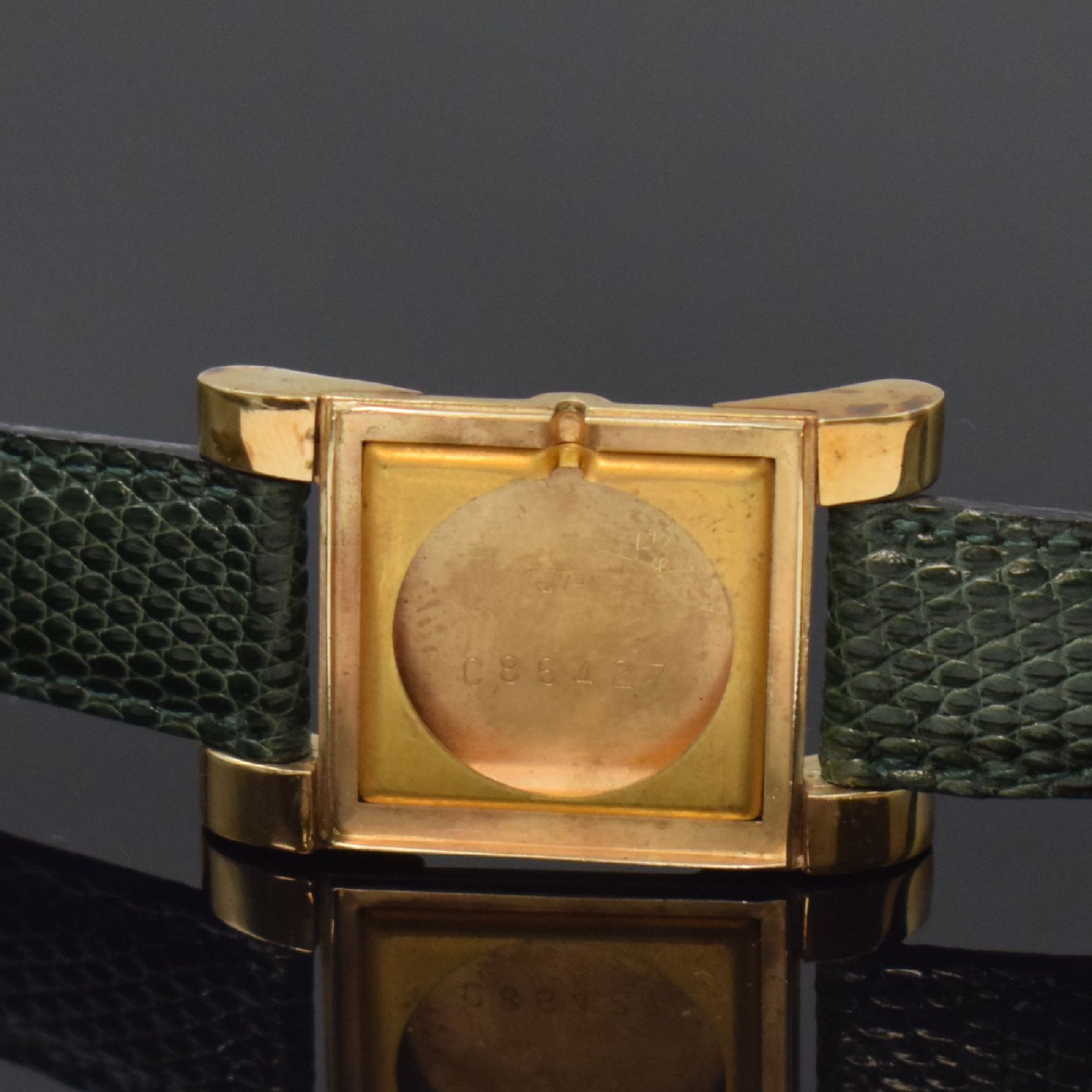 WALTHAM große rechteckige Armbanduhr in GG 585/000,  USA / - Bild 6 aus 6