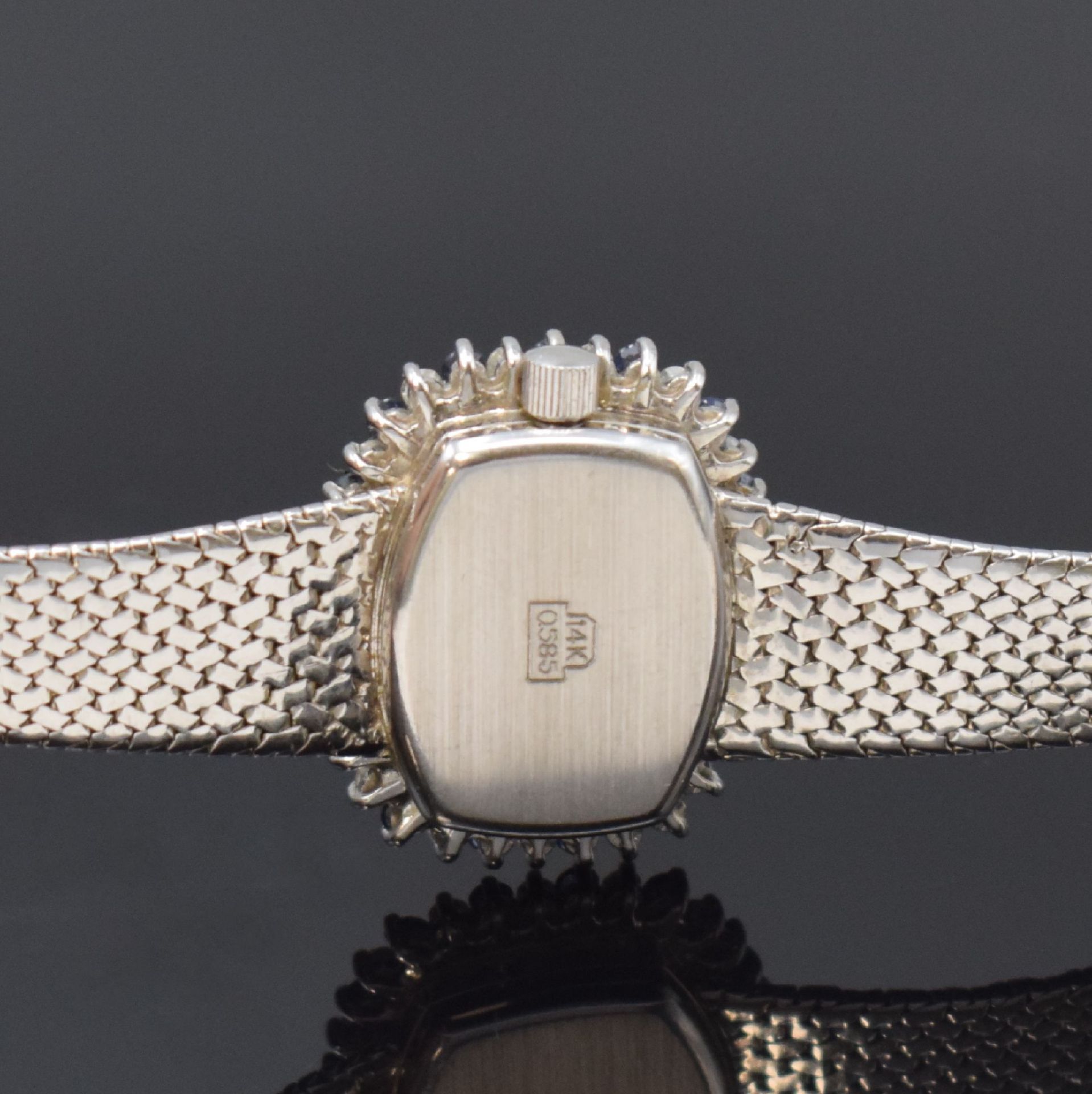 BISCHOFF Damenarmbanduhr in WG 585/000 mit Diamanten und - Image 5 of 5