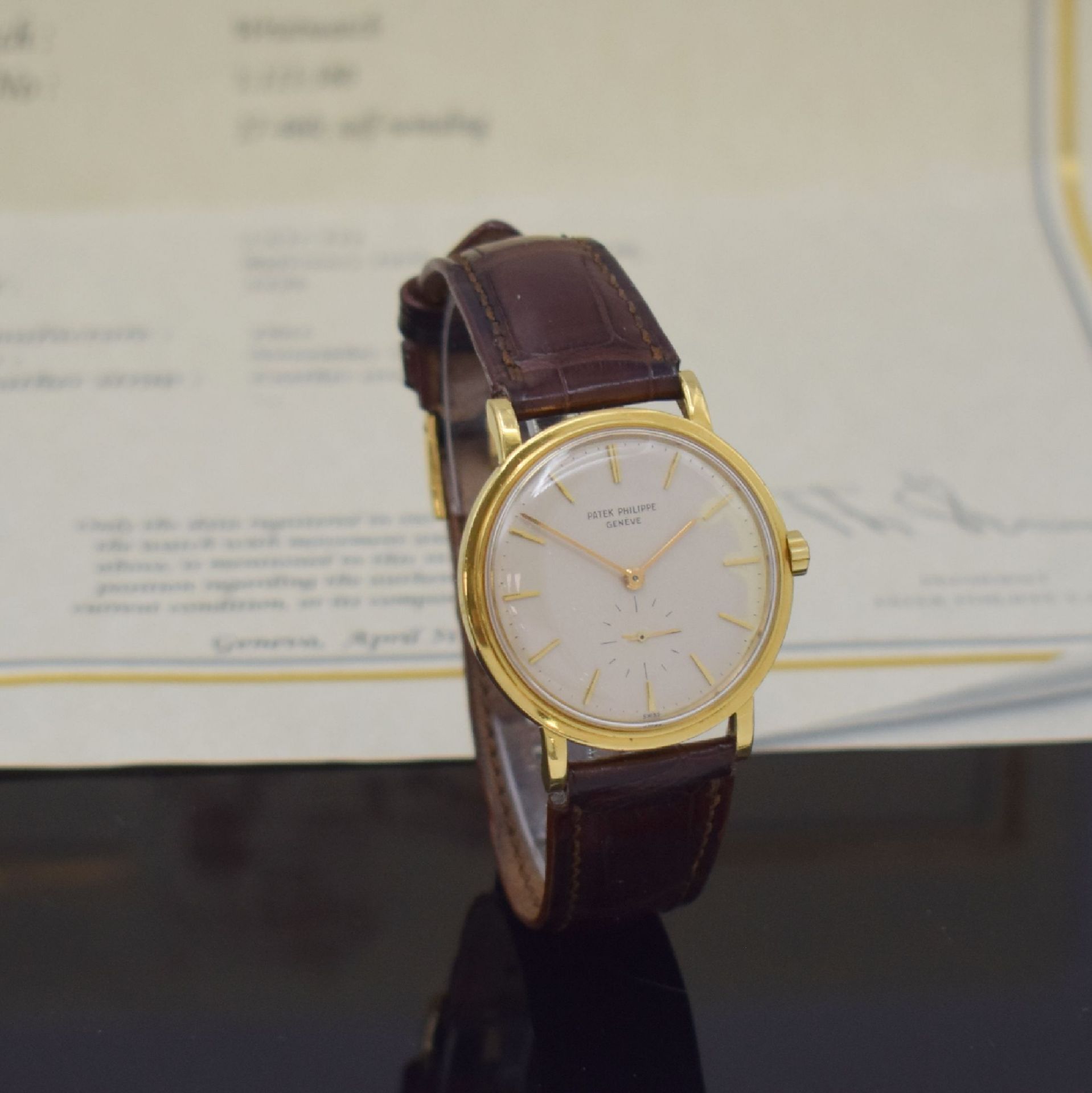 PATEK PHILIPPE Herrenarmbanduhr in GG 750/000 Referenz - Image 4 of 8