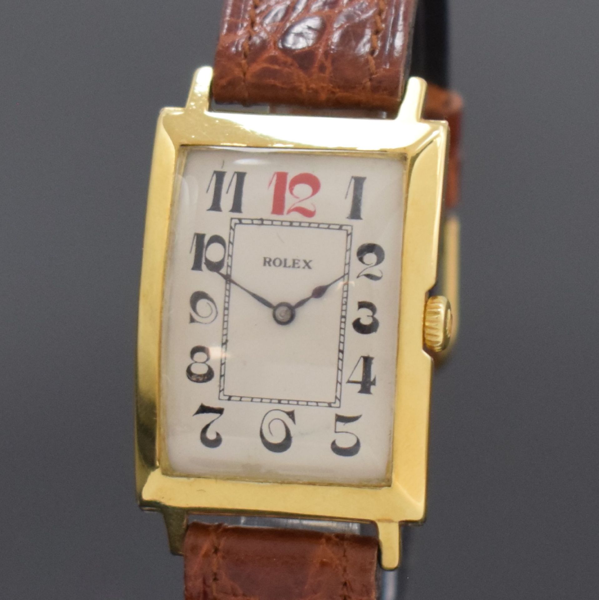 ROLEX rechteckige Armbanduhr in 9k Gelbgold, Schweiz für - Image 2 of 6