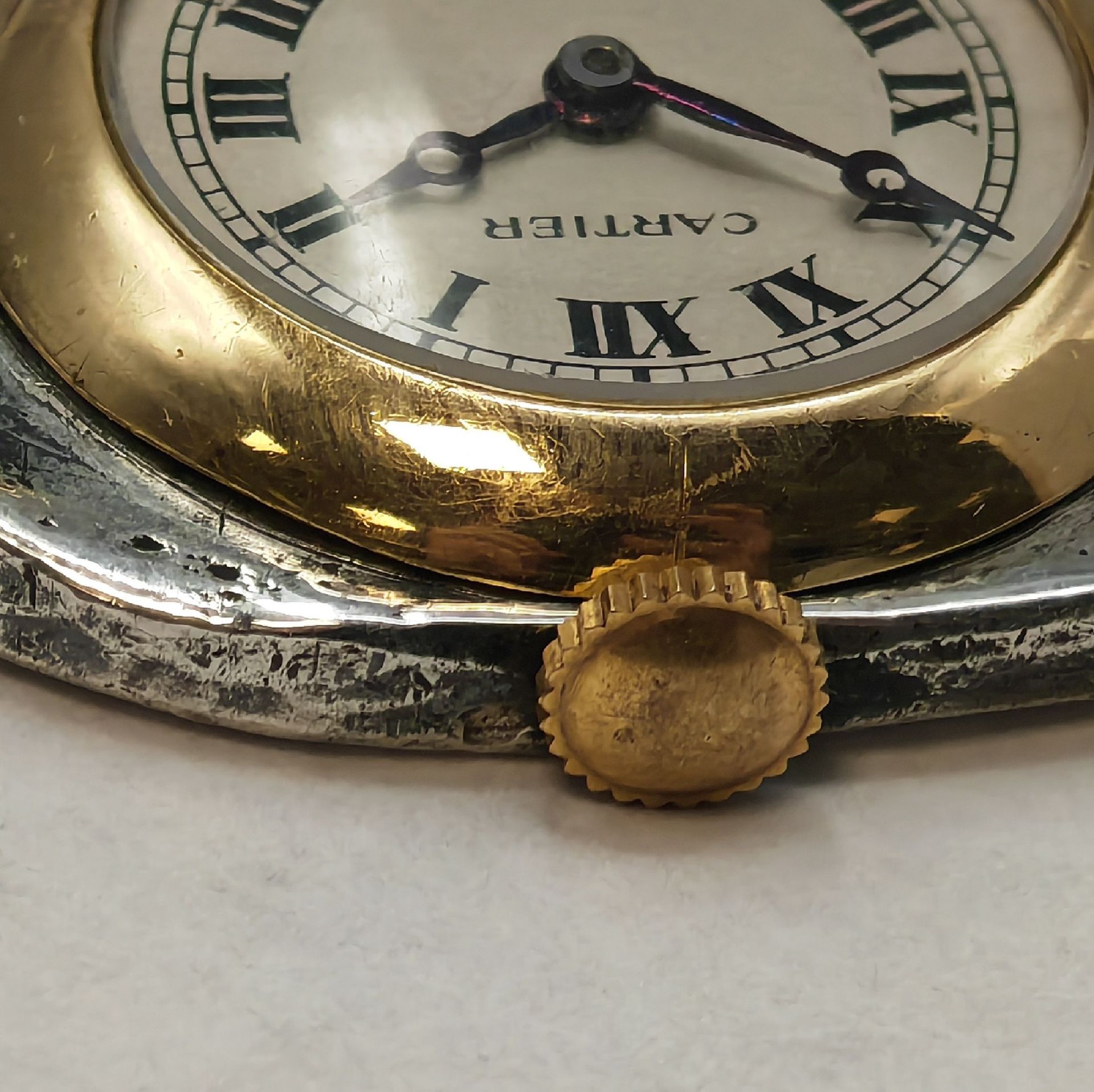 EUROPEAN WATCH & CLOCK Co INC Frackuhr in Silber mit Kette - Image 8 of 13