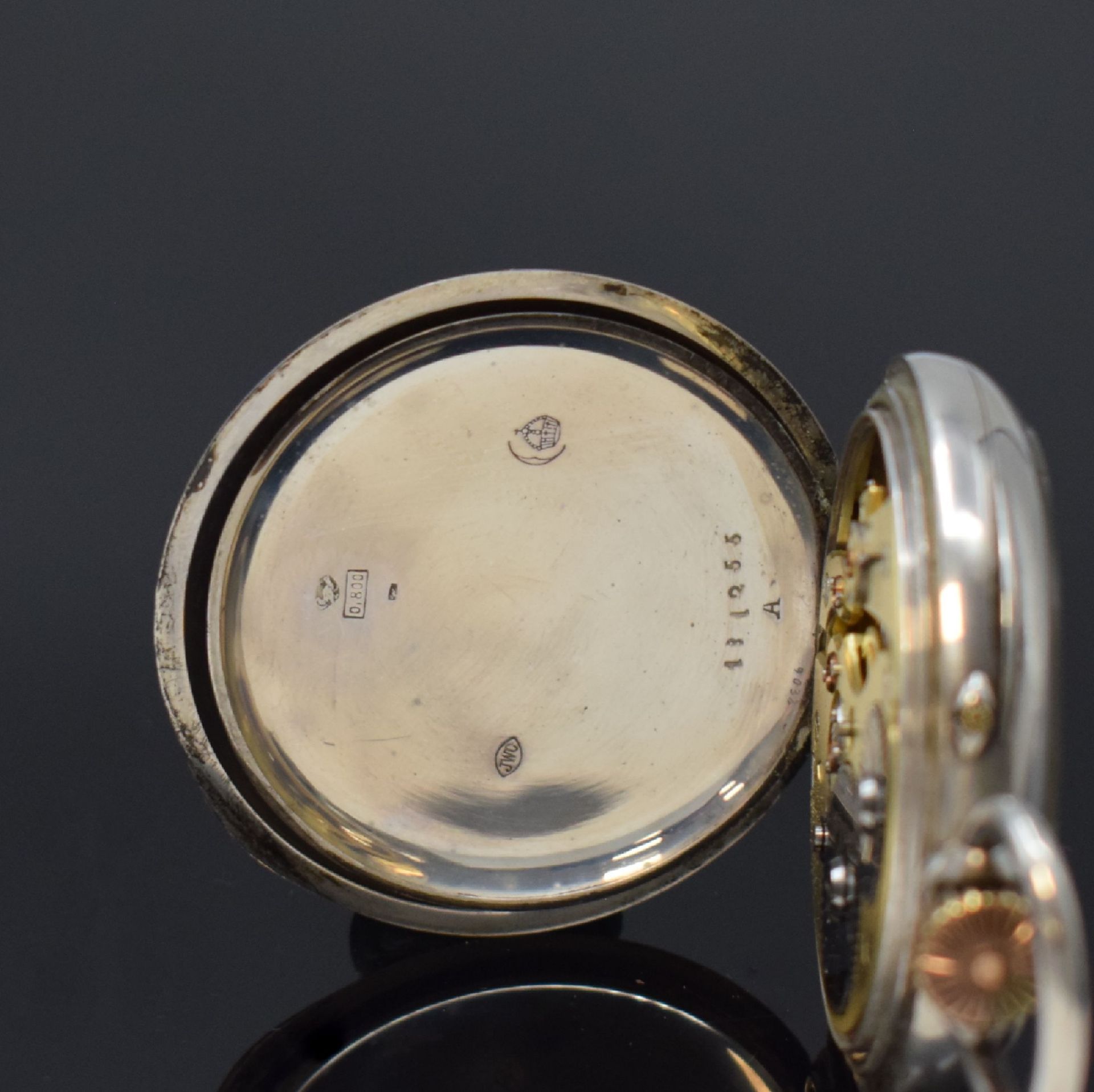 IWC offene Taschenuhr in 800er Silber, Schweiz um 1898, - Image 5 of 6