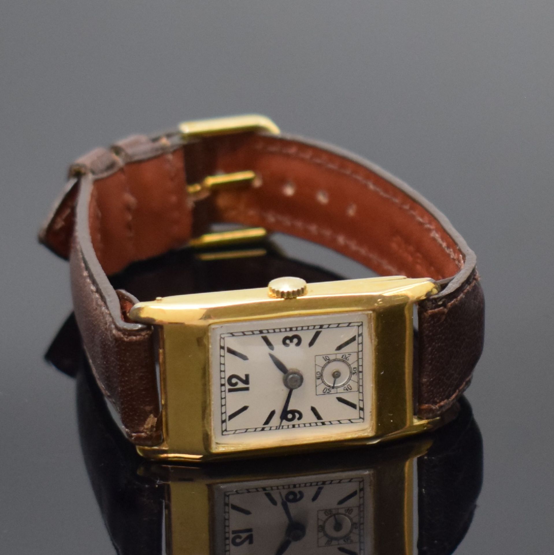 WITTNAUER / ROTARY 2 rechteckige Armbanduhren in 9k Gold - Image 3 of 11