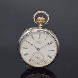 A. LANGE & SÖHNE offene Taschenuhr in 900er Silber,