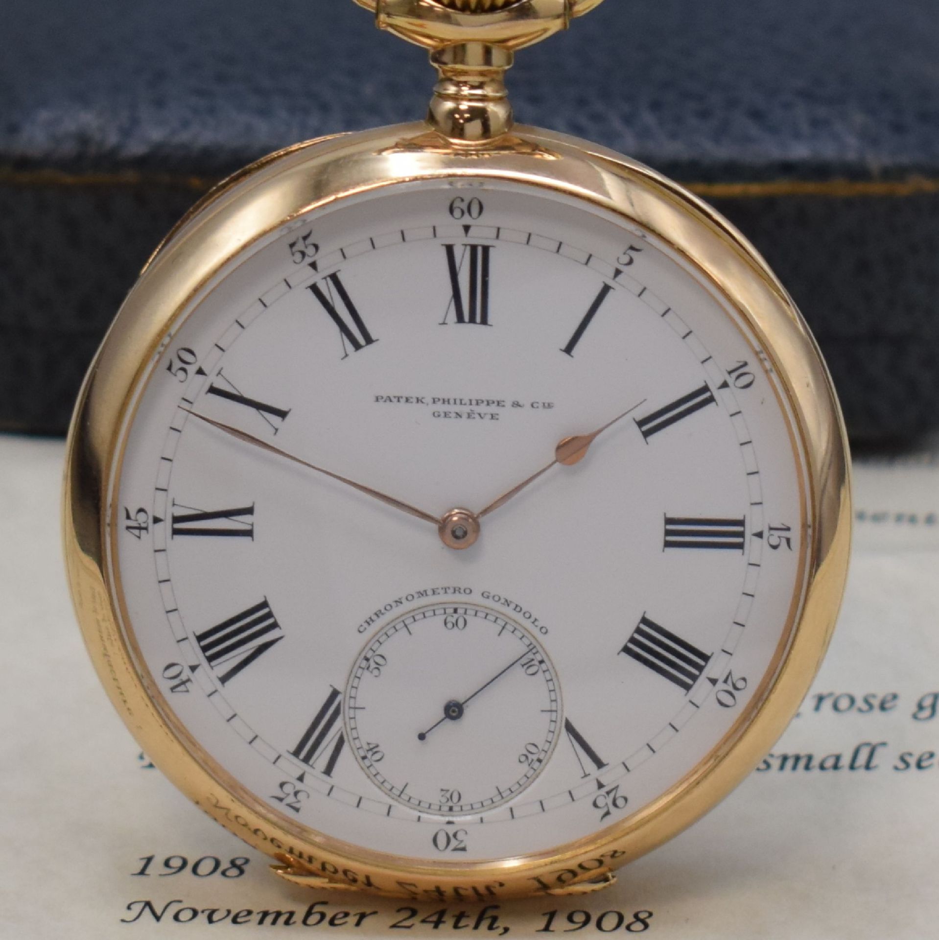 PATEK PHILIPPE Chronometro Gondolo große offene Taschenuhr - Image 2 of 7