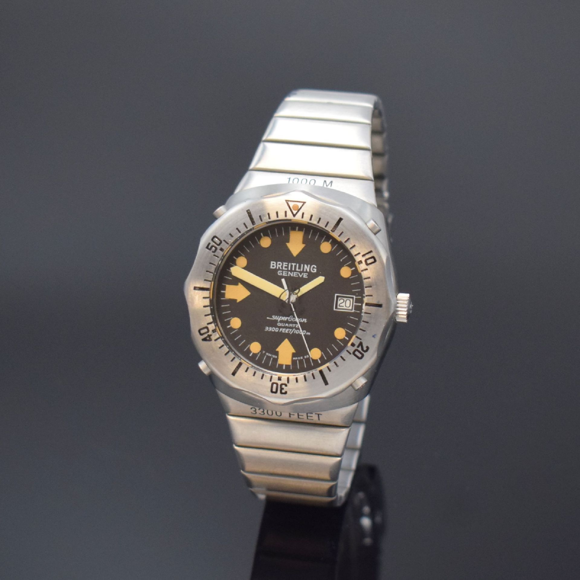 BREITLING extrem seltene Taucheruhr Superocean Deep Sea