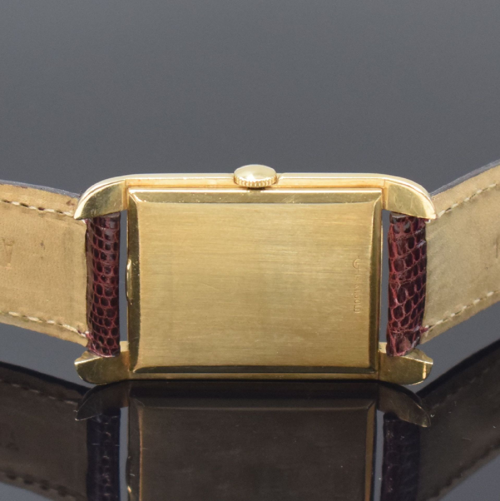 Le COULTRE rechteckige Armbanduhr in 14k goldfilled, - Bild 4 aus 6