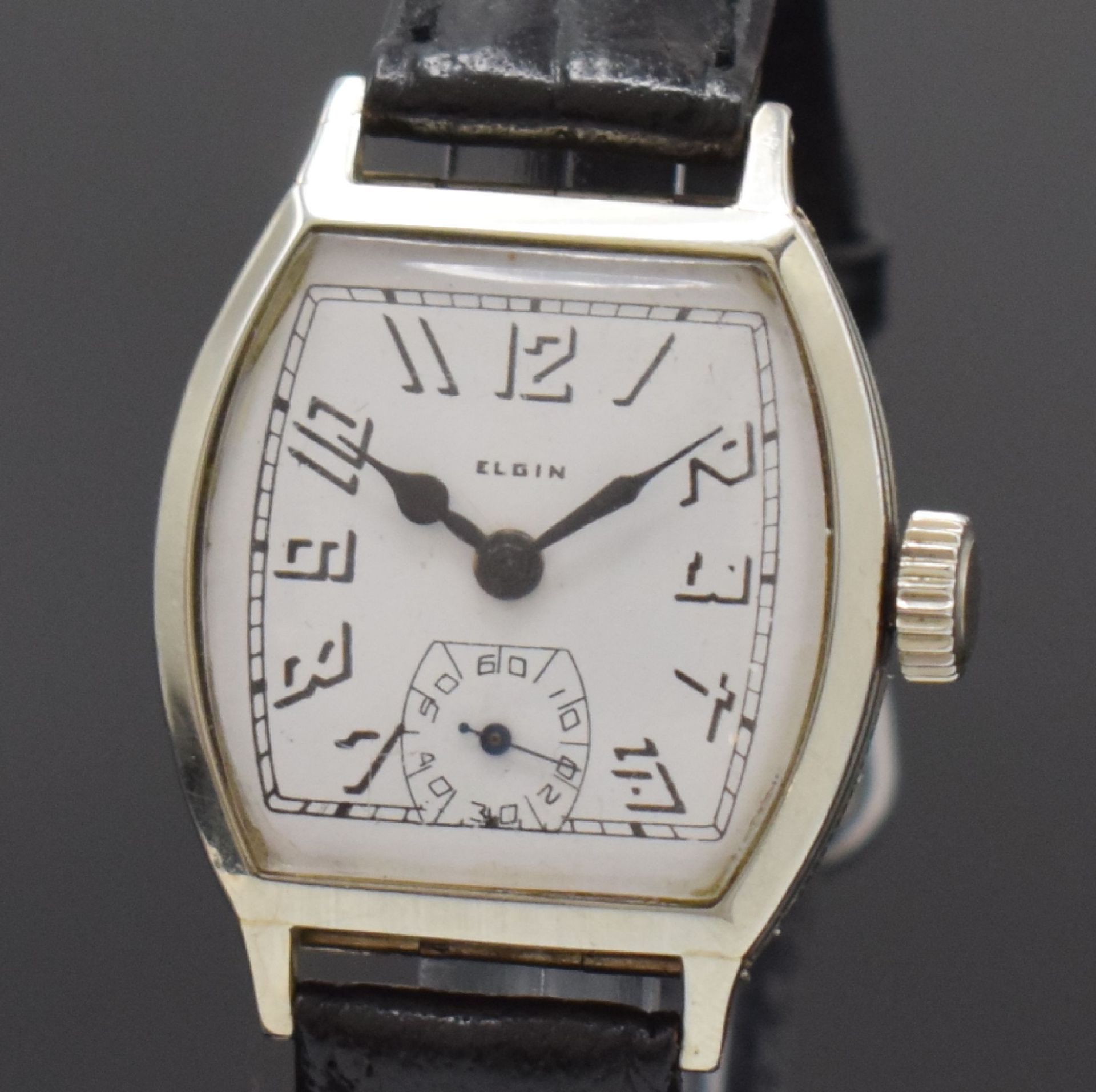 ELGIN Armbanduhr in 14k Weißgold,  USA um 1935, - Bild 2 aus 6