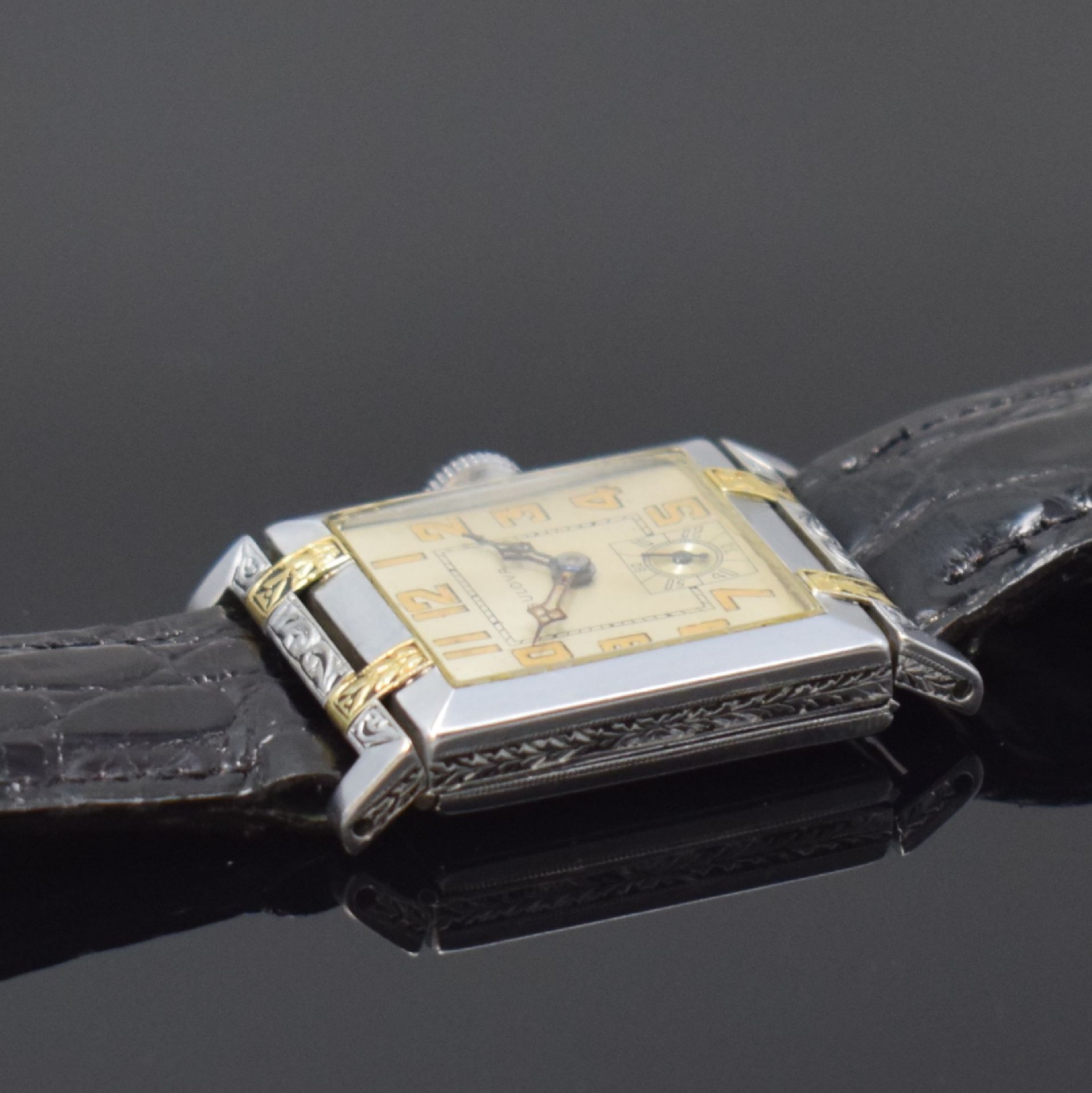 BULOVA seltene frühe Armbanduhr mit beweglichen Anstößen - Bild 4 aus 7