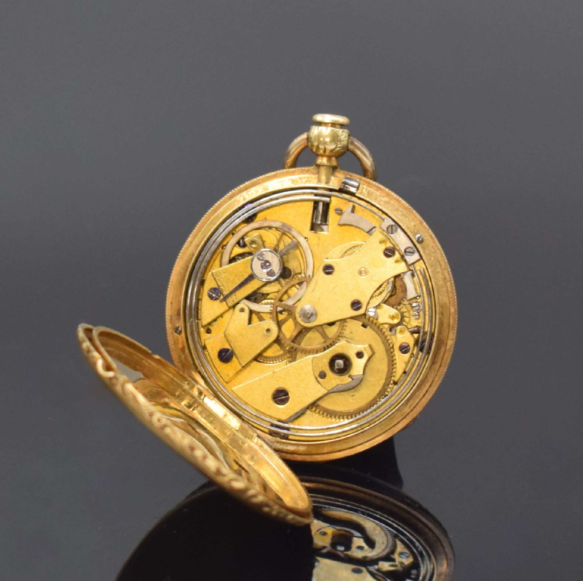 CHARLES OUDIN et fils offene Taschenuhr mit - Bild 5 aus 5