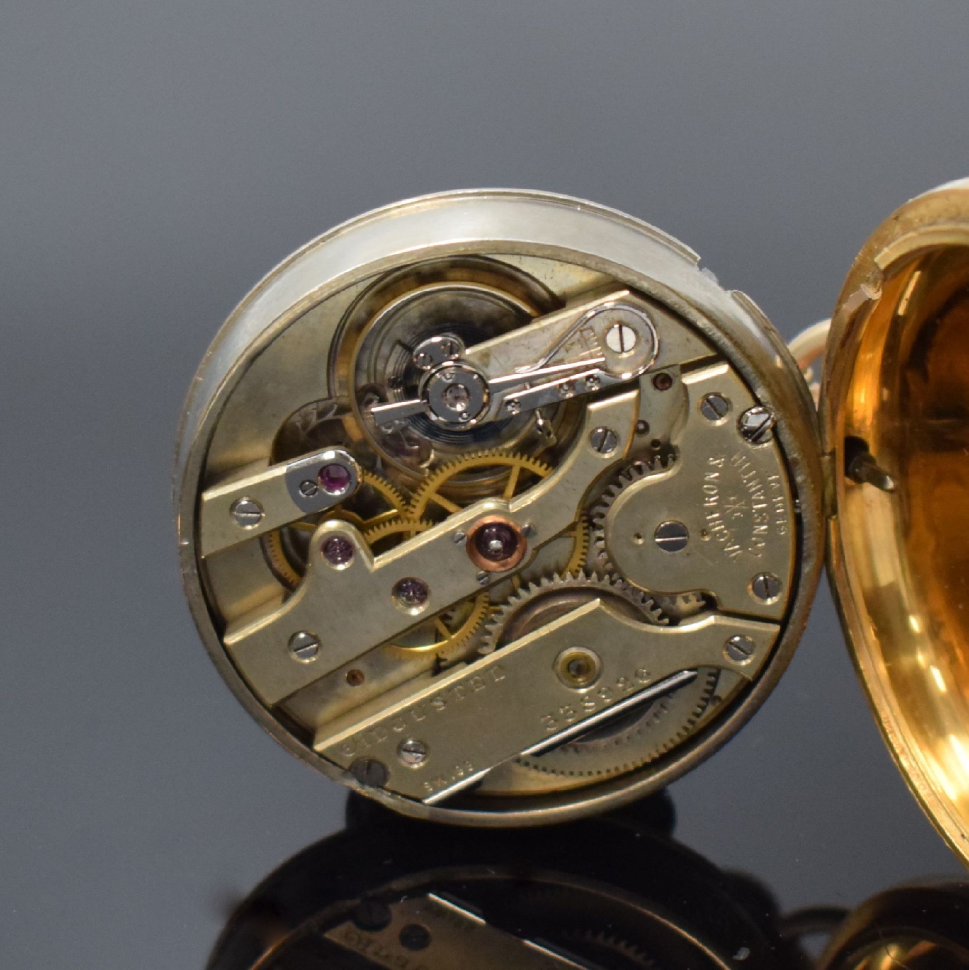 VACHERON & CONSTANTIN offene vergoldete Taschenuhr, - Image 5 of 5