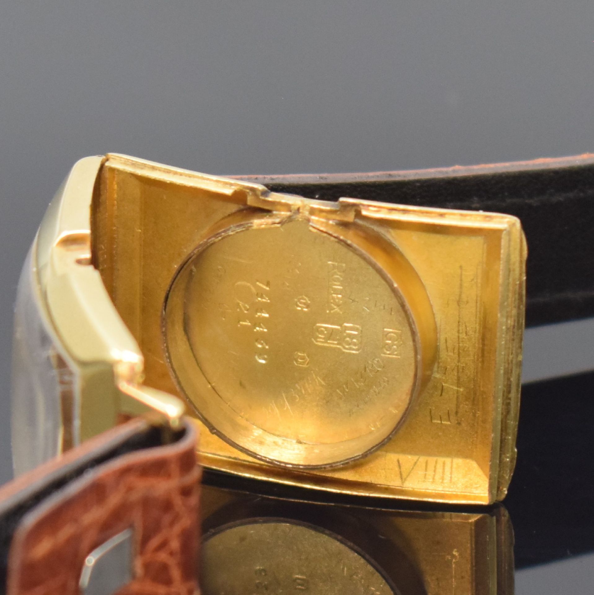 ROLEX rechteckige Armbanduhr in 9k Gelbgold, Schweiz für - Image 5 of 6