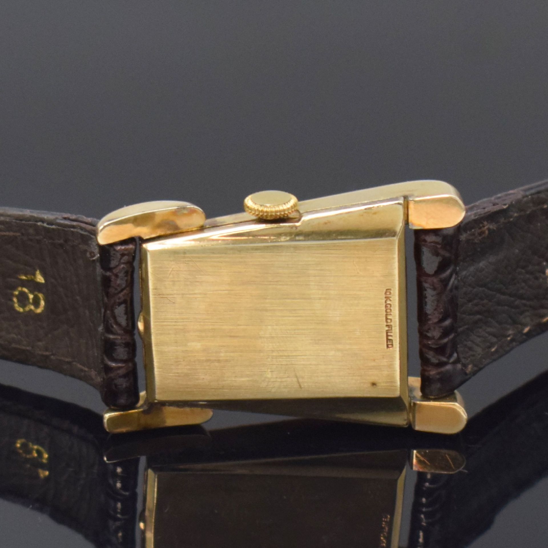 Le COULTRE Grasshopper asymetrische Armbanduhr in 10k - Bild 4 aus 6