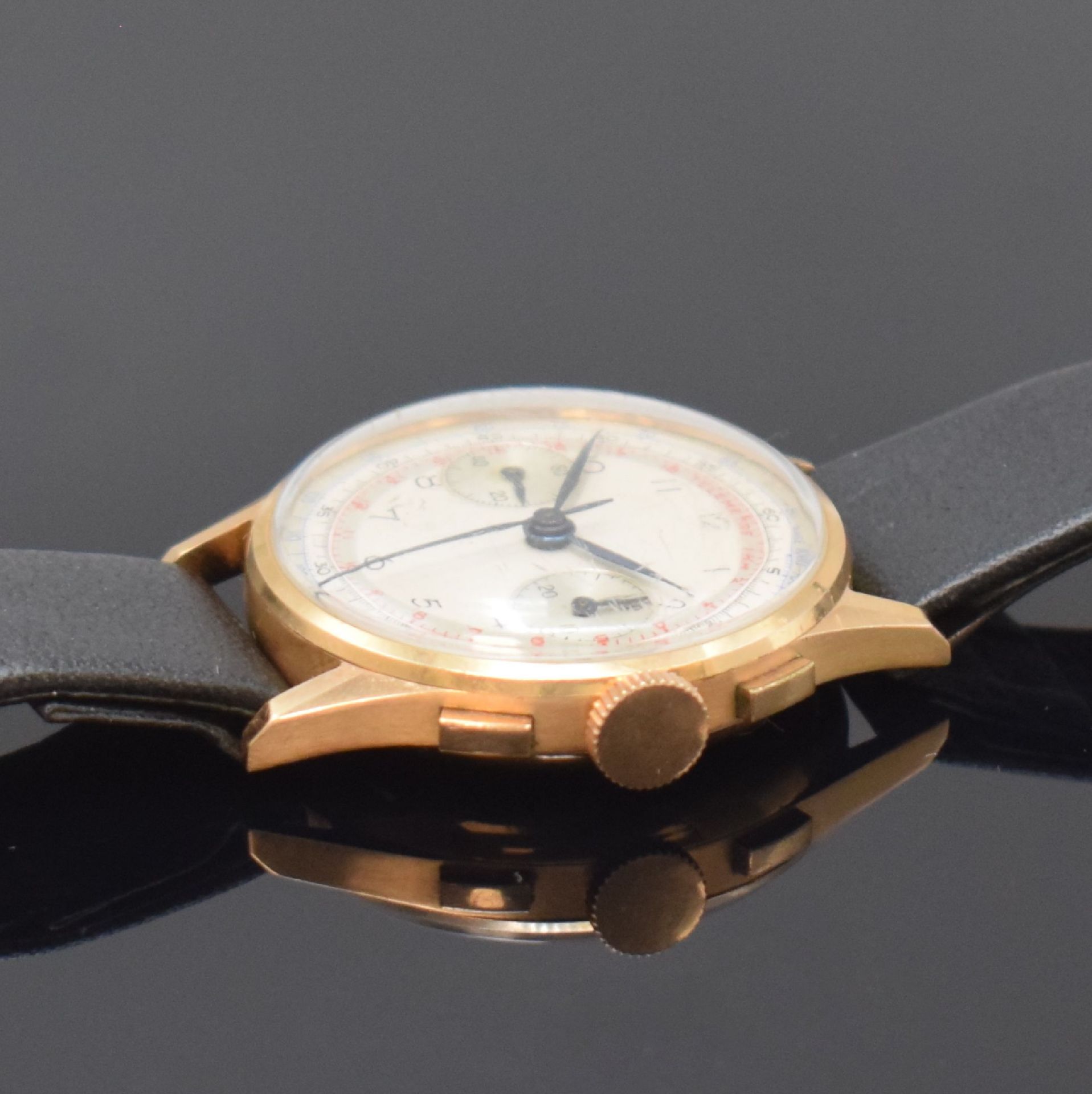 LANDERON Armbandchronograph in RG 750/000,  Schweiz um - Bild 3 aus 6