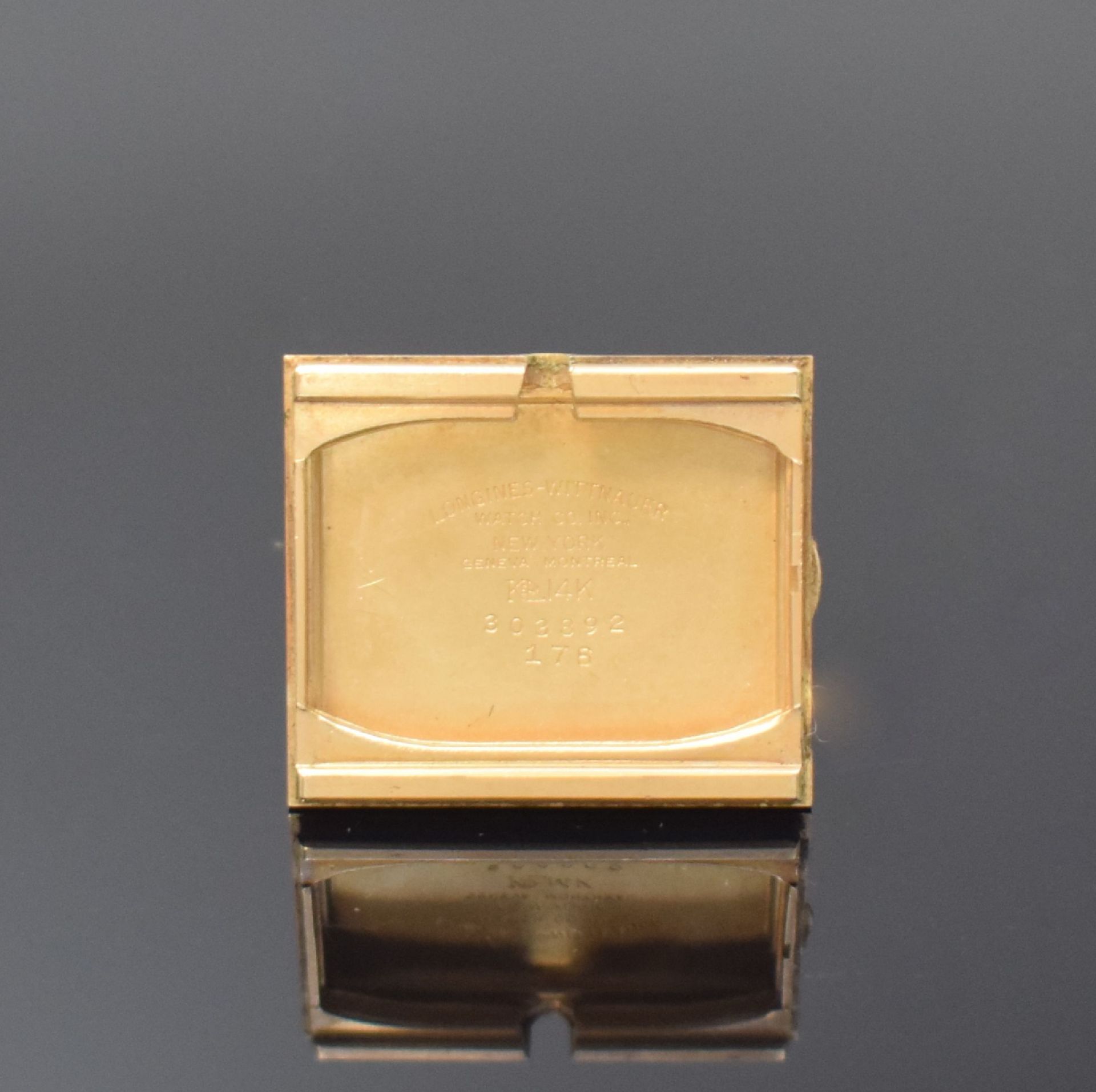LONGINES / GRUEN 2 rechteckige goldfilled Armbanduhren, - Bild 5 aus 9