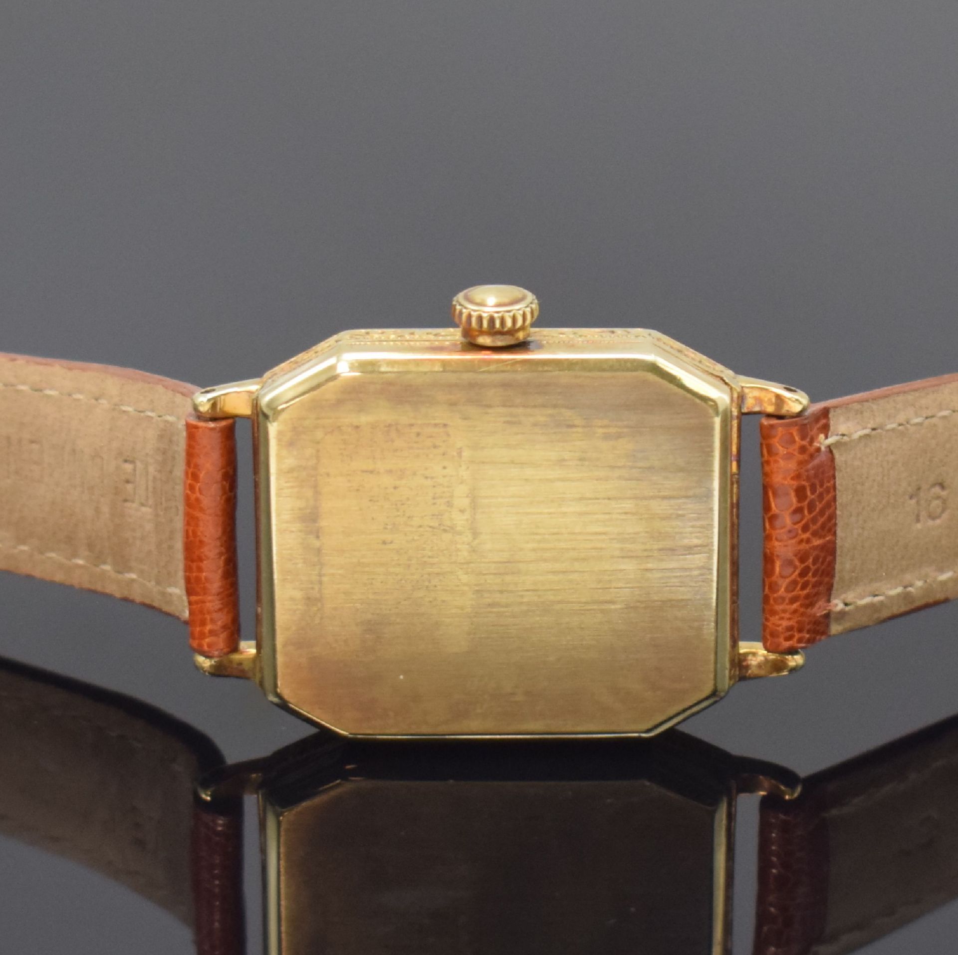 WALTHAM frühe acht-eckige Armbanduhr in GG 585/000, USA - Image 4 of 7