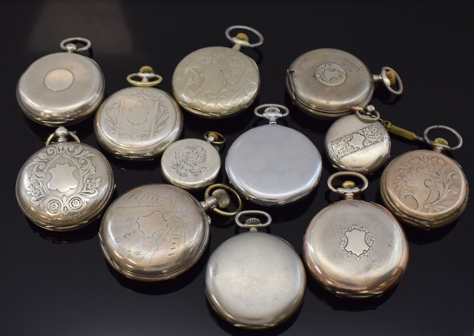 12 Taschenuhren darunter Zenith, Movado, Hebdomas, H.Moser - Bild 2 aus 3