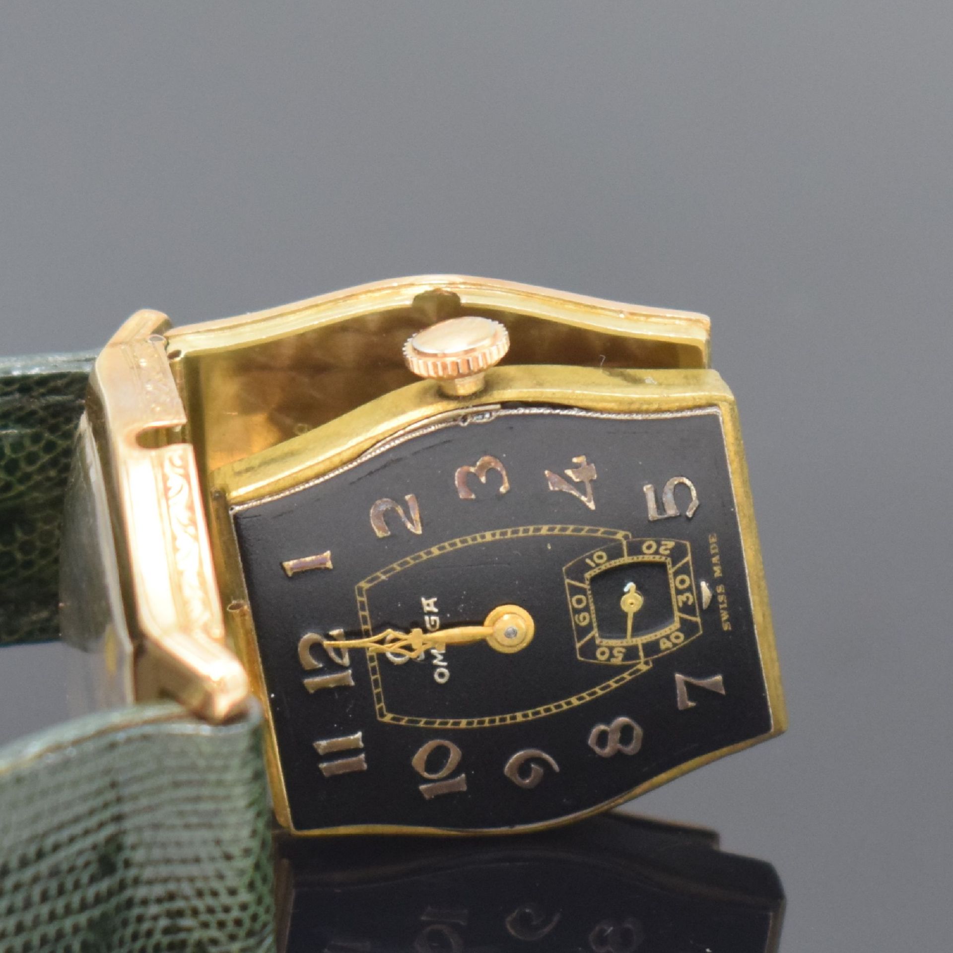 OMEGA frühe Armbanduhr in GG 585/000, Schweiz um 1925, - Image 6 of 6