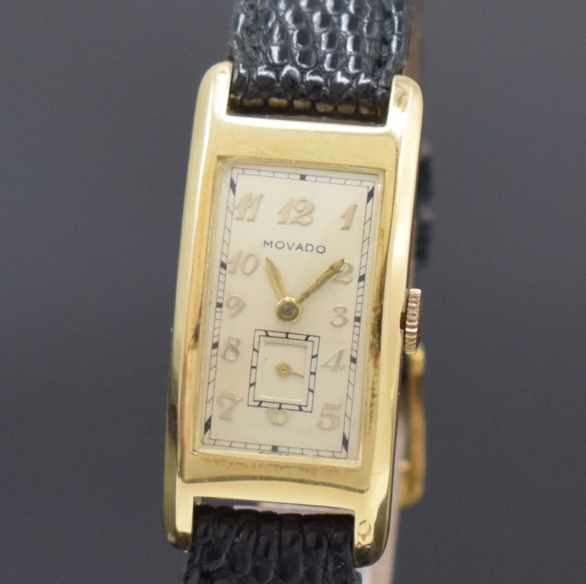 MOVADO rechteckige Armbanduhr Referenz 42246 in GG - Image 2 of 5