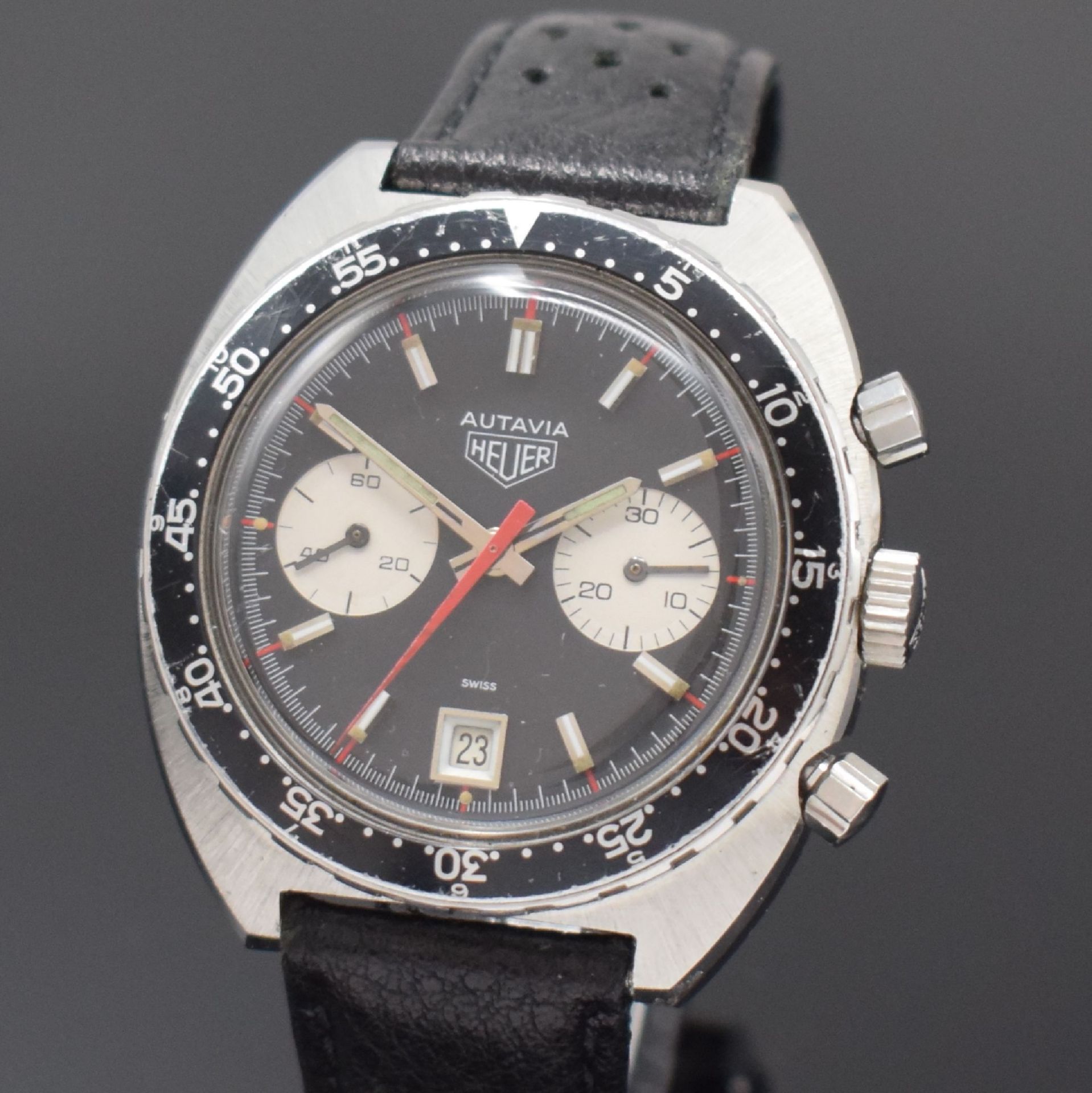 HEUER Autavia Herrenchronograph Referenz 73463 in Stahl, - Image 2 of 6