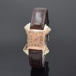 VULCAIN ausgefallene rechteckige Armbanduhr in 14k