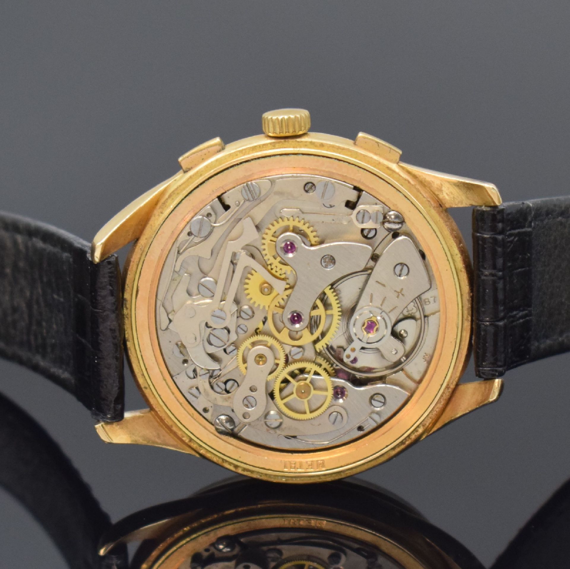 ROXY Herrenchronograph in RG 750/000 mit Datum, Schweiz - Image 6 of 6