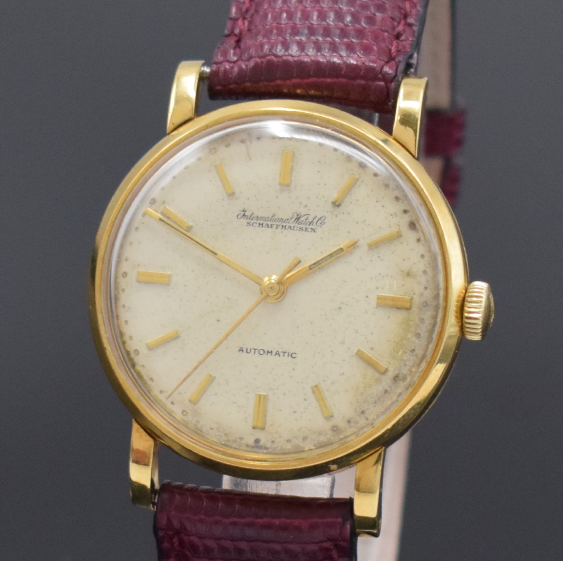 IWC Herrenarmbanduhr in GG 750/000, Schweiz um 1957, - Image 2 of 7