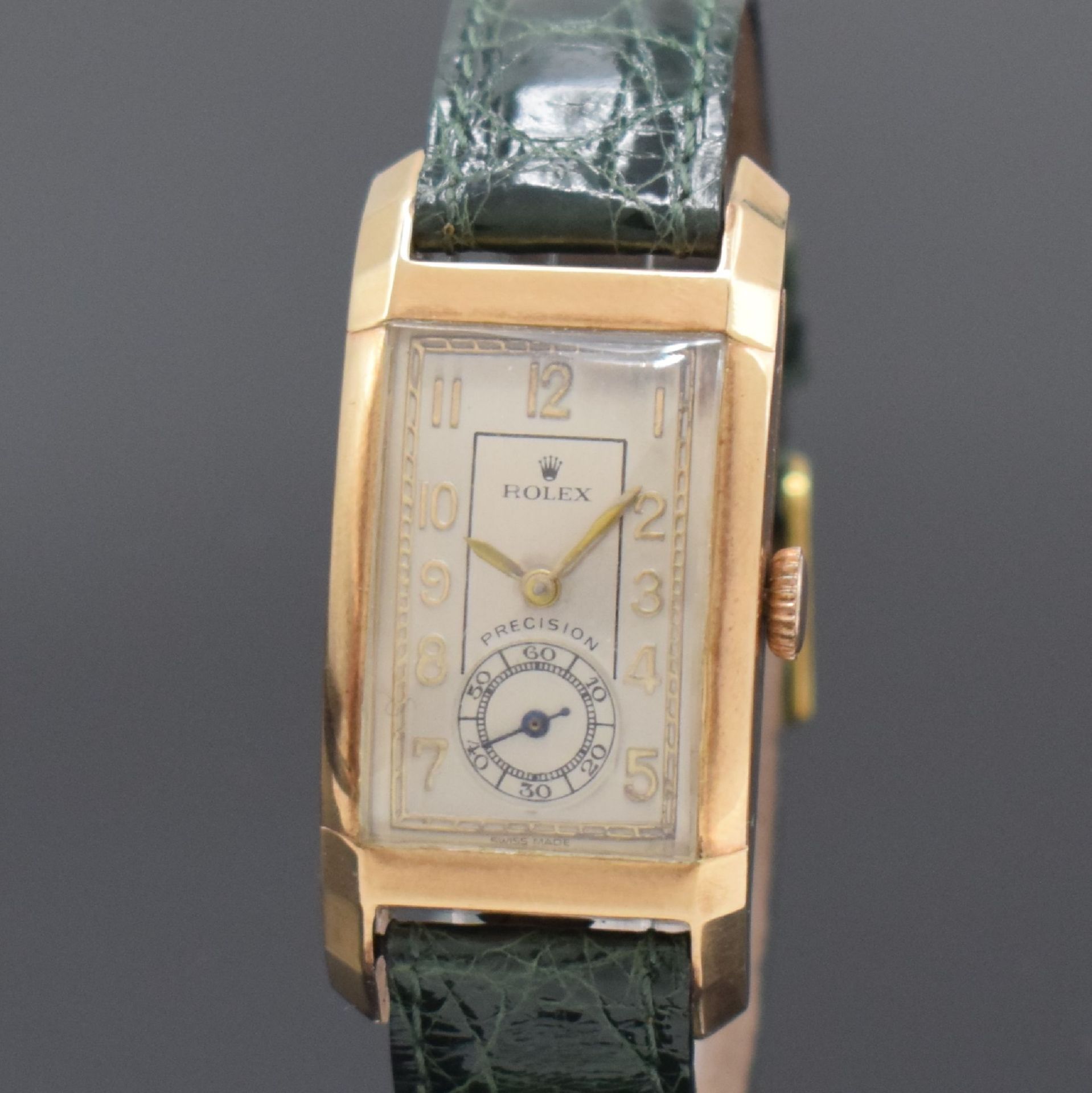 ROLEX rechteckige Armbanduhr Referenz 3059 in RG 9k, - Image 2 of 6