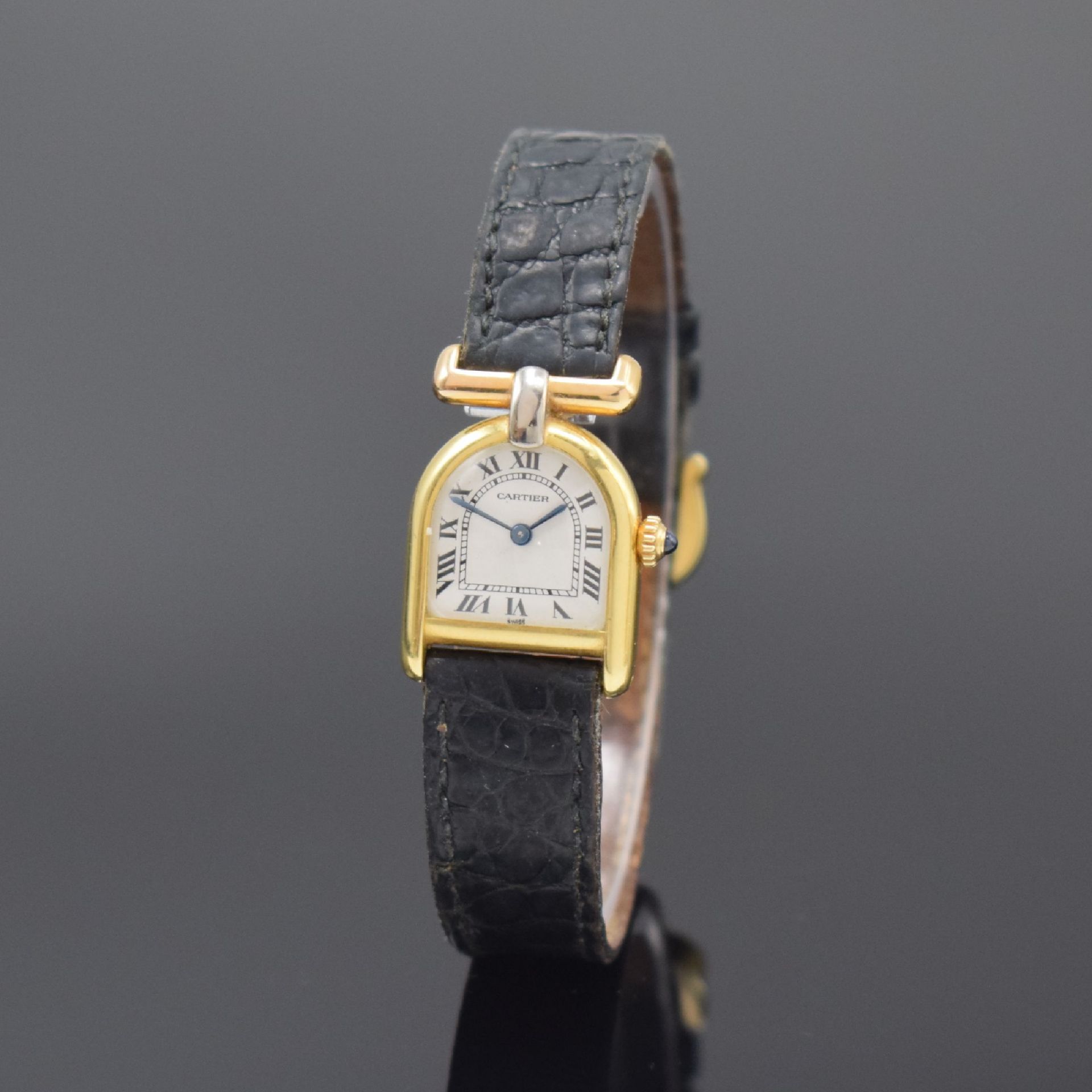 Cartier Calandre Cloche Damenarmbanduhr in GG 750/000