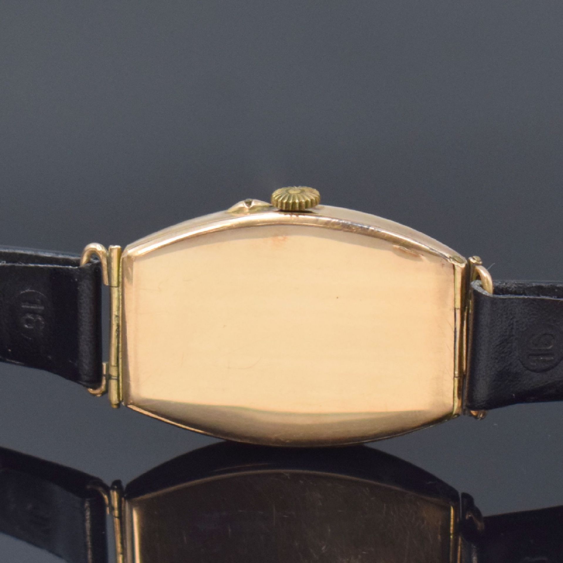 HENRY MOSER große frühe Armbanduhr in RG 585/000,  Schweiz - Bild 3 aus 4