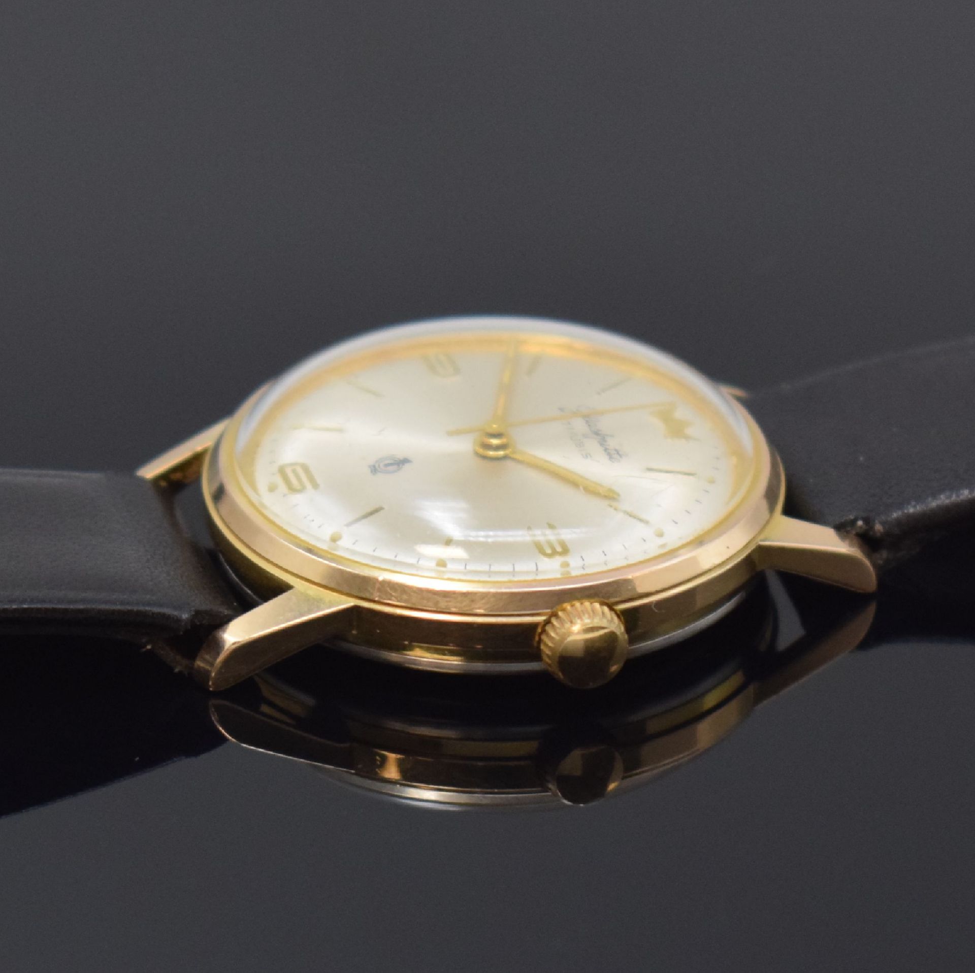 GLASHÜTTE / GUB Q1 'Güteuhr' vergoldete Armbanduhr, DDR - Image 3 of 5