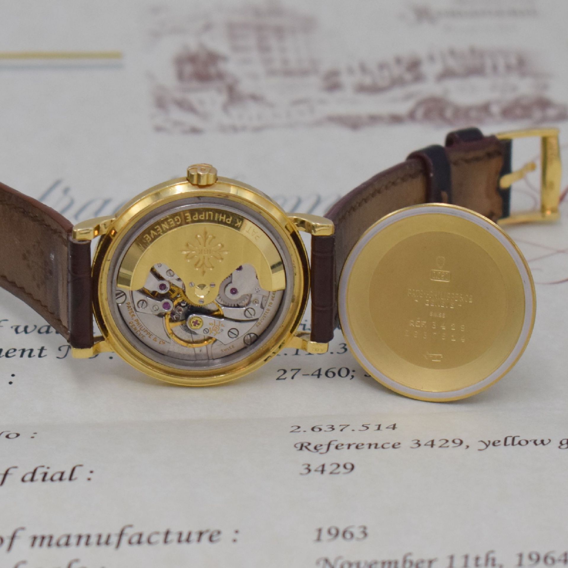 PATEK PHILIPPE Herrenarmbanduhr in GG 750/000 Referenz - Image 6 of 8