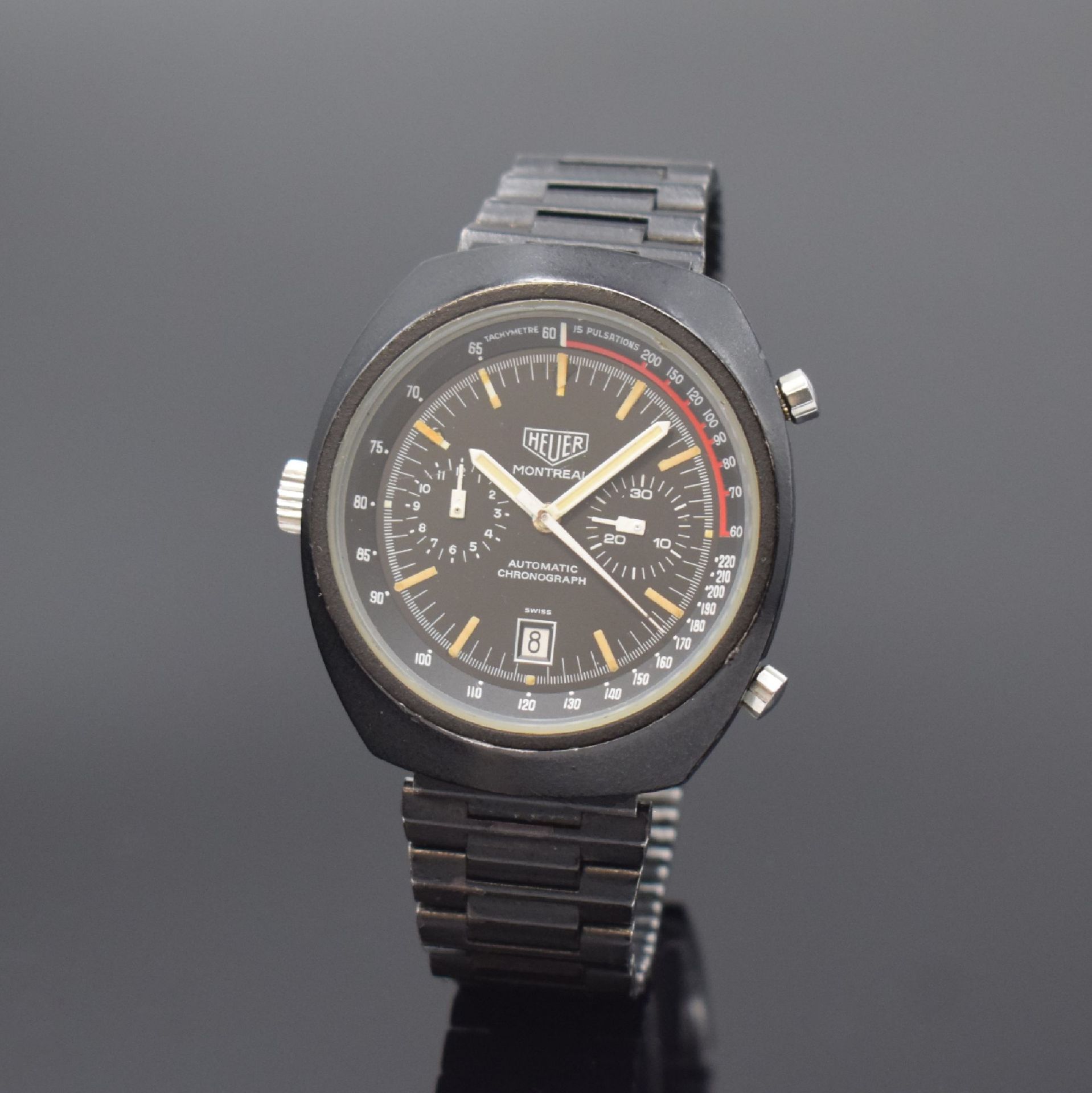 HEUER Montreal seltener Armbandchronograph, Schweiz um