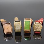 BULOVA Drivers und 3 weitere vergoldete Armbanduhren,  USA