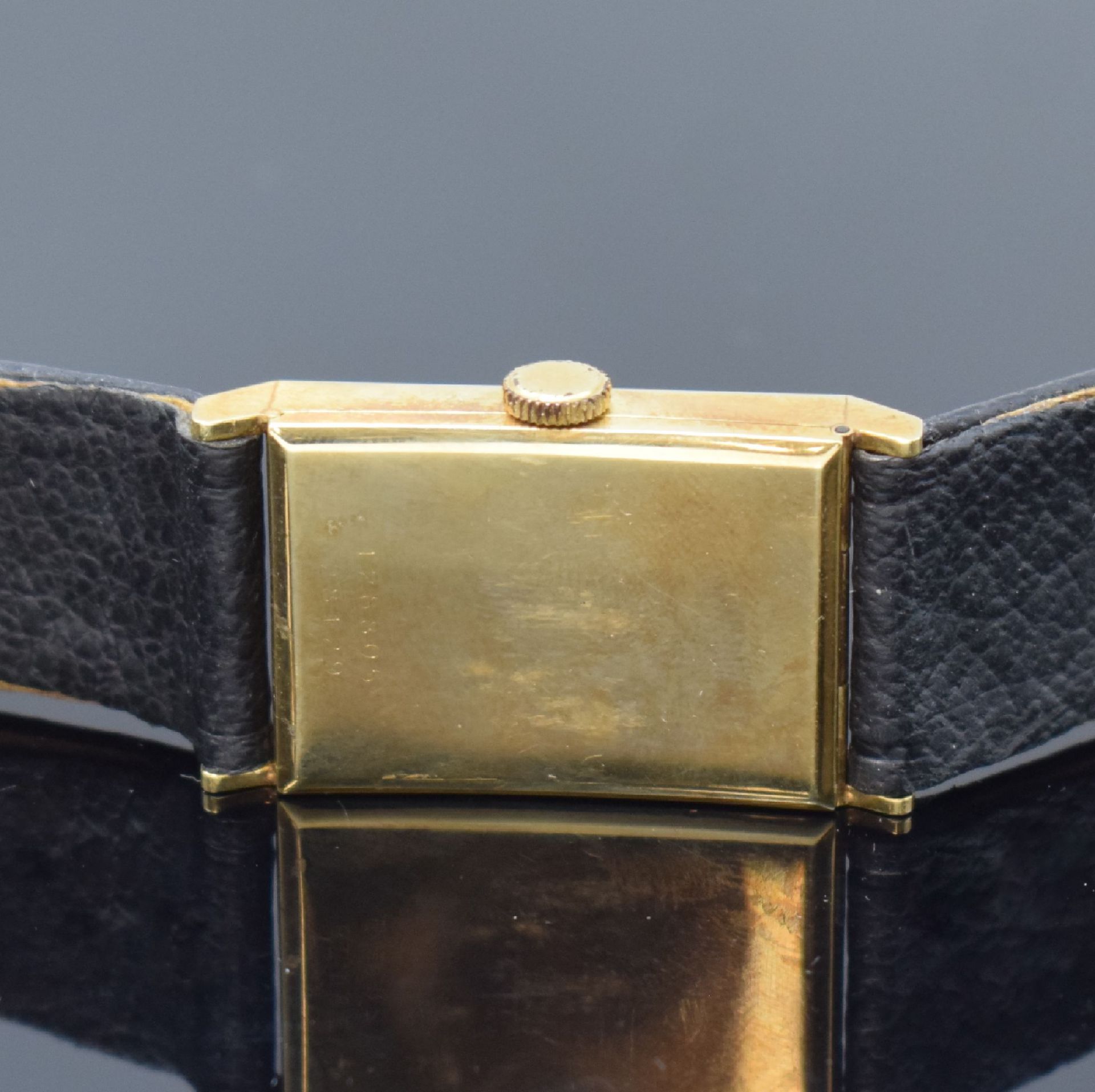 STOWA Extra rechteckige Armbanduhr in GG 585/000, - Bild 4 aus 6
