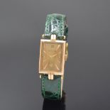 LeCoultre rechteckige Armbanduhr in 14k Rotgold,  Schweiz