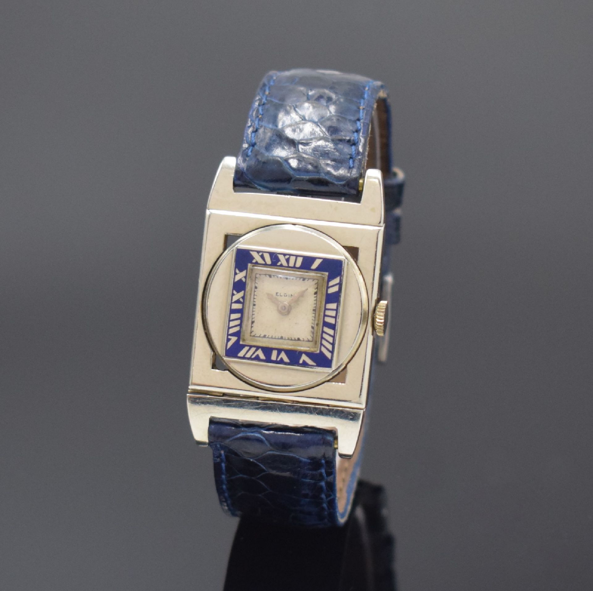 ELGIN Presentation sehr seltene Art-Deco Armbanduhr in WG