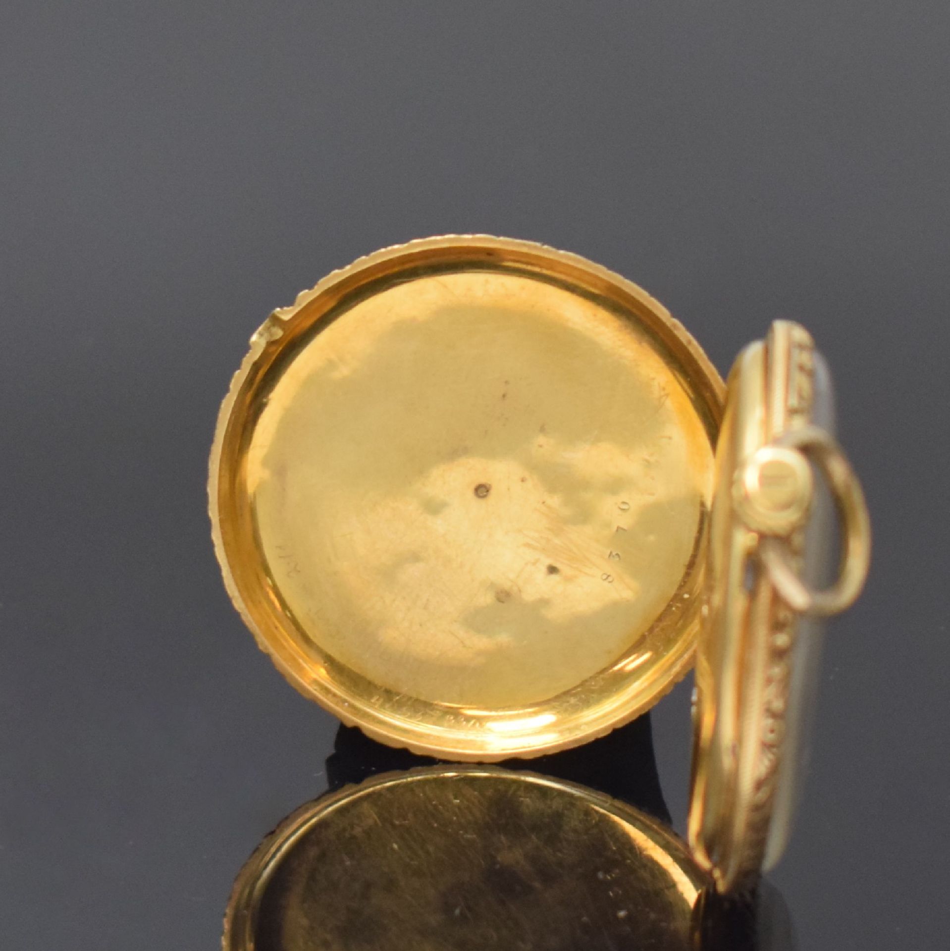 CHARLES OUDIN et fils offene Taschenuhr mit - Image 3 of 5