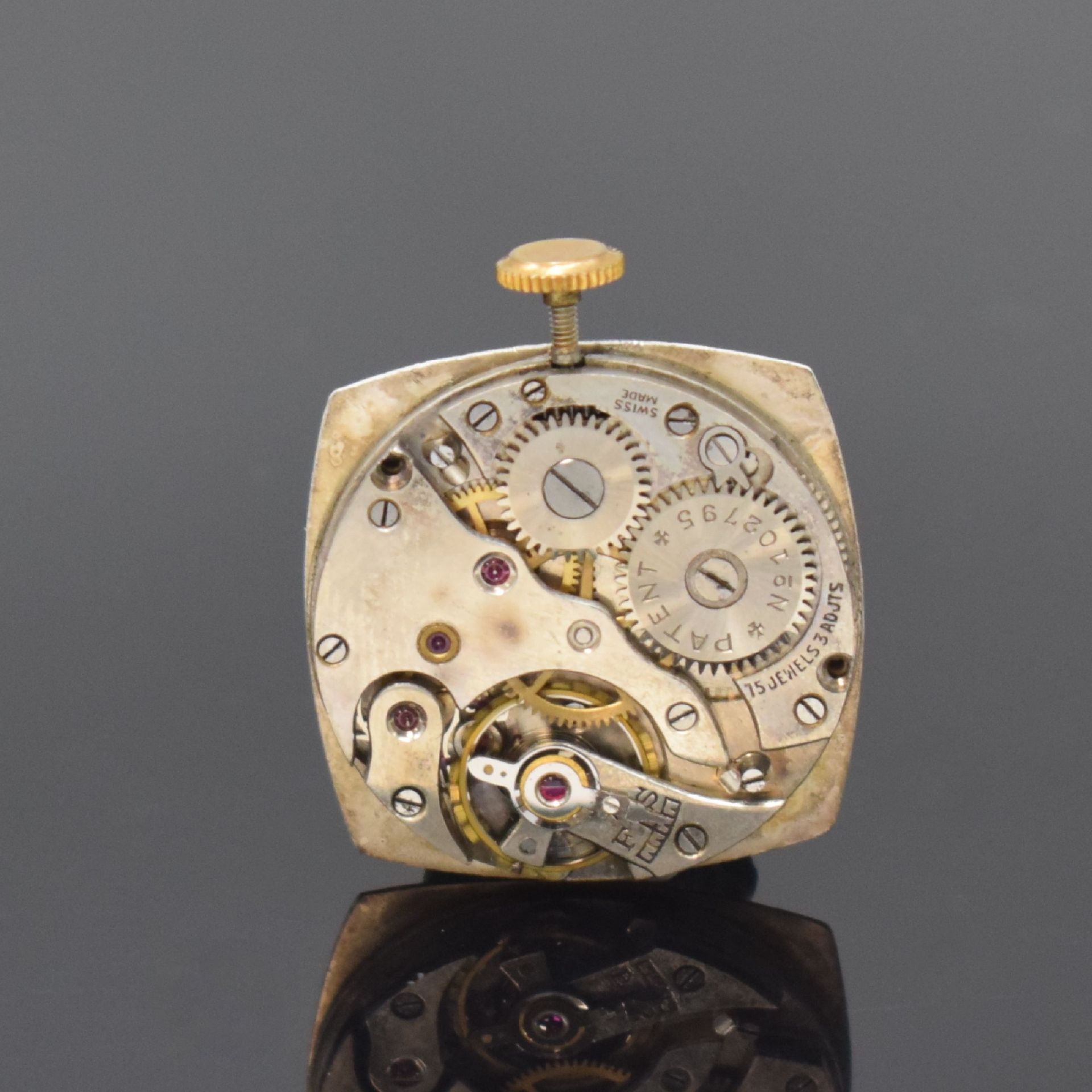 Frühe Armbanduhr in 18k Gold,  Schweiz / England um 1925, - Bild 6 aus 6