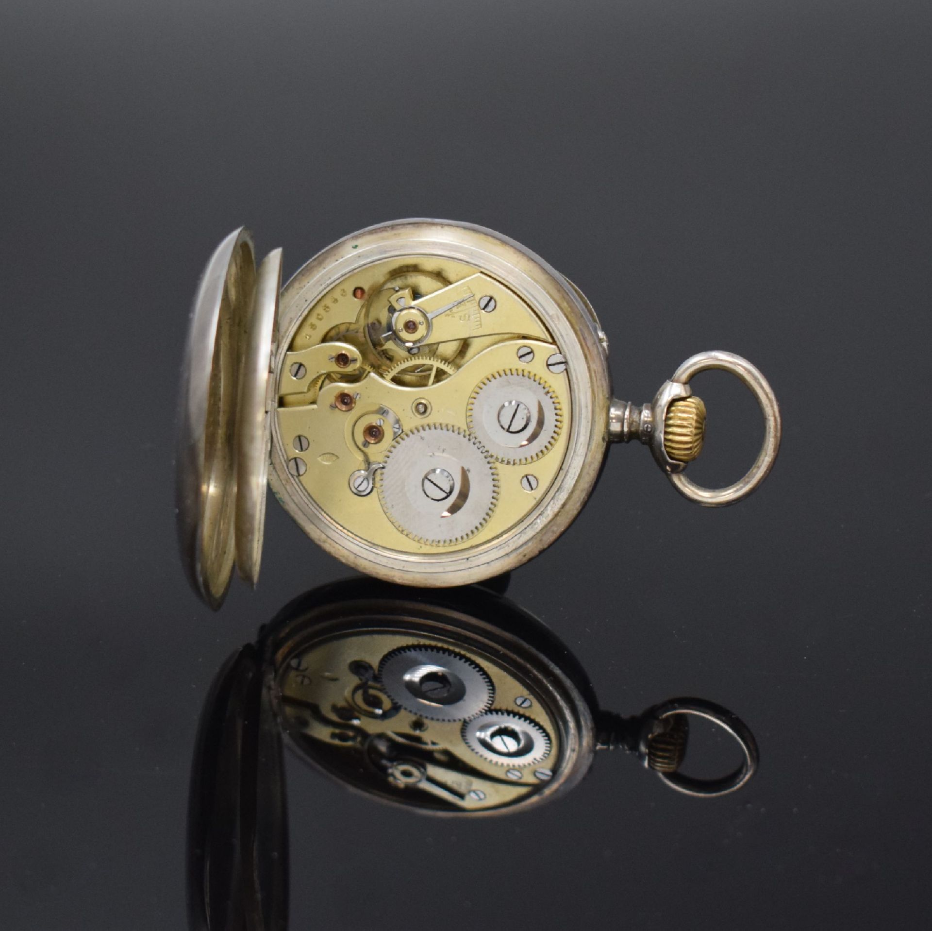 IWC Offene Taschenuhr in 800er Silber,  Schweiz um 1900, - Bild 8 aus 9